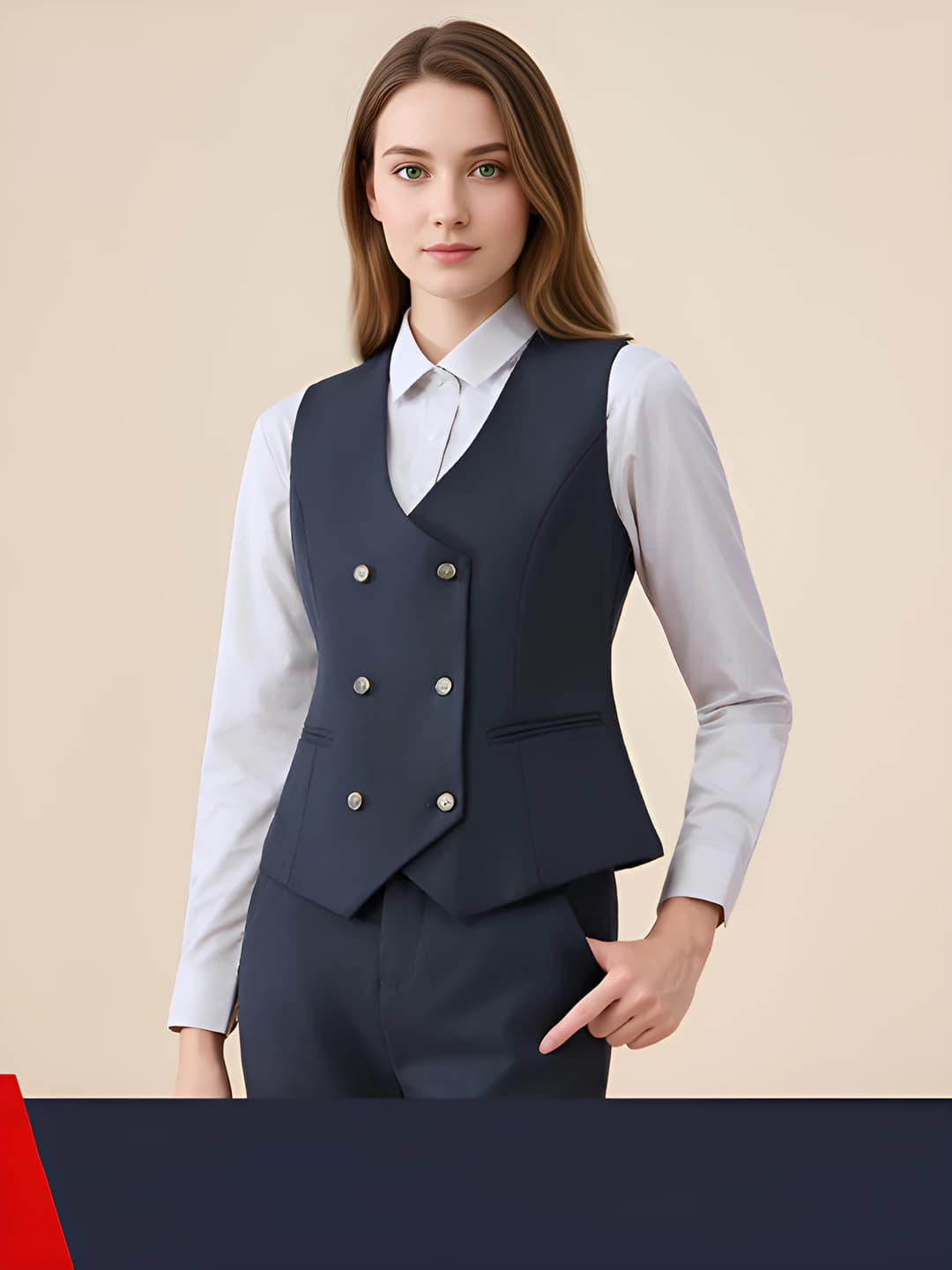 Dark blue waistcoat
