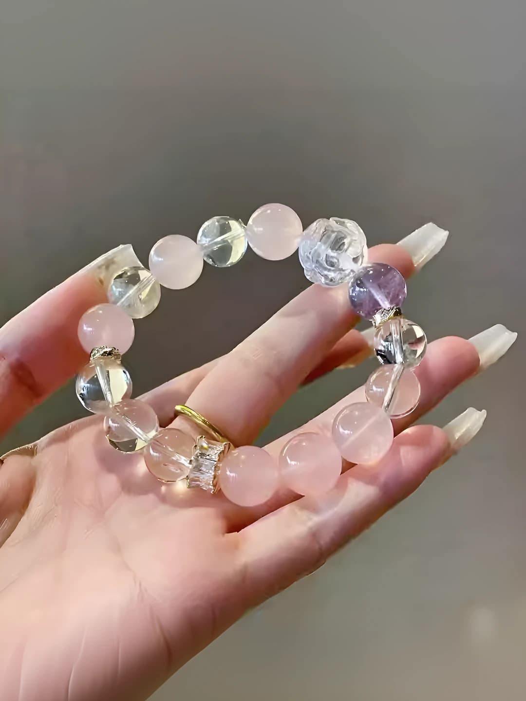 Oq kristal+pushti kristal 12mm