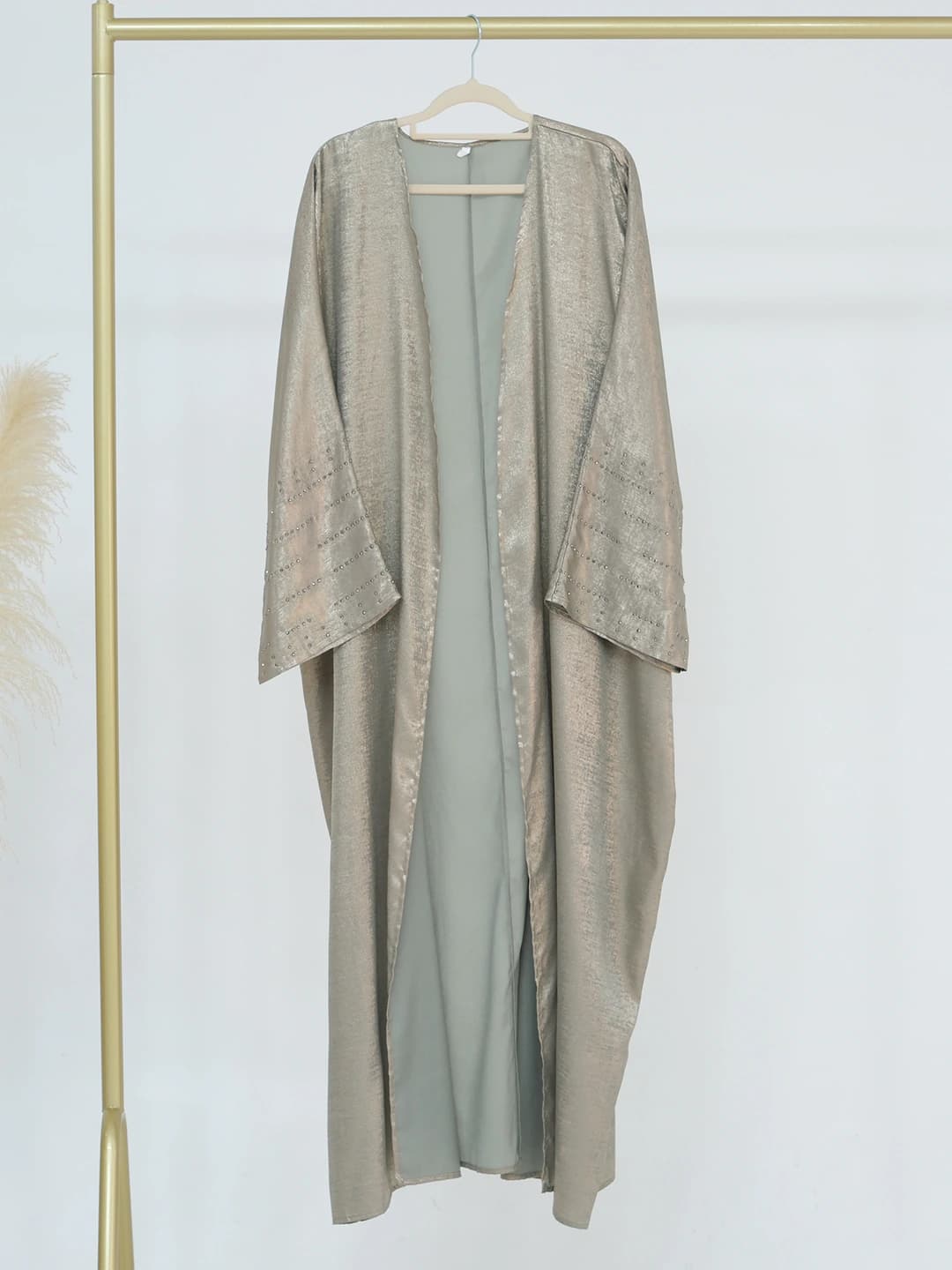Army green open jacket