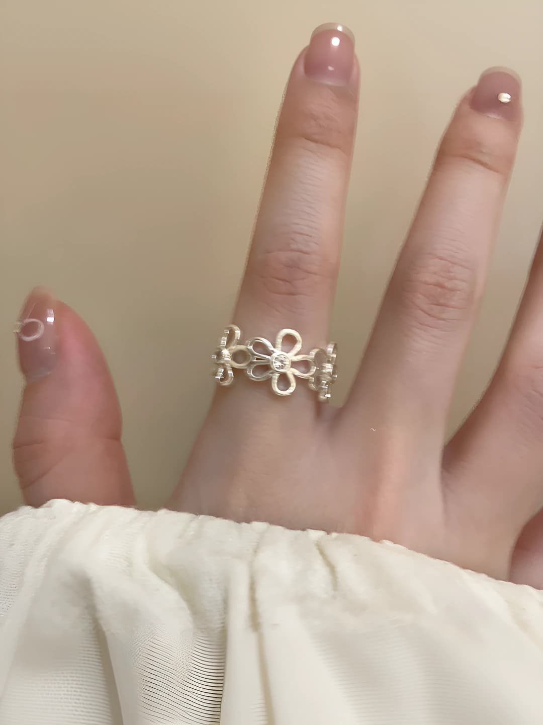Summer flower open ring