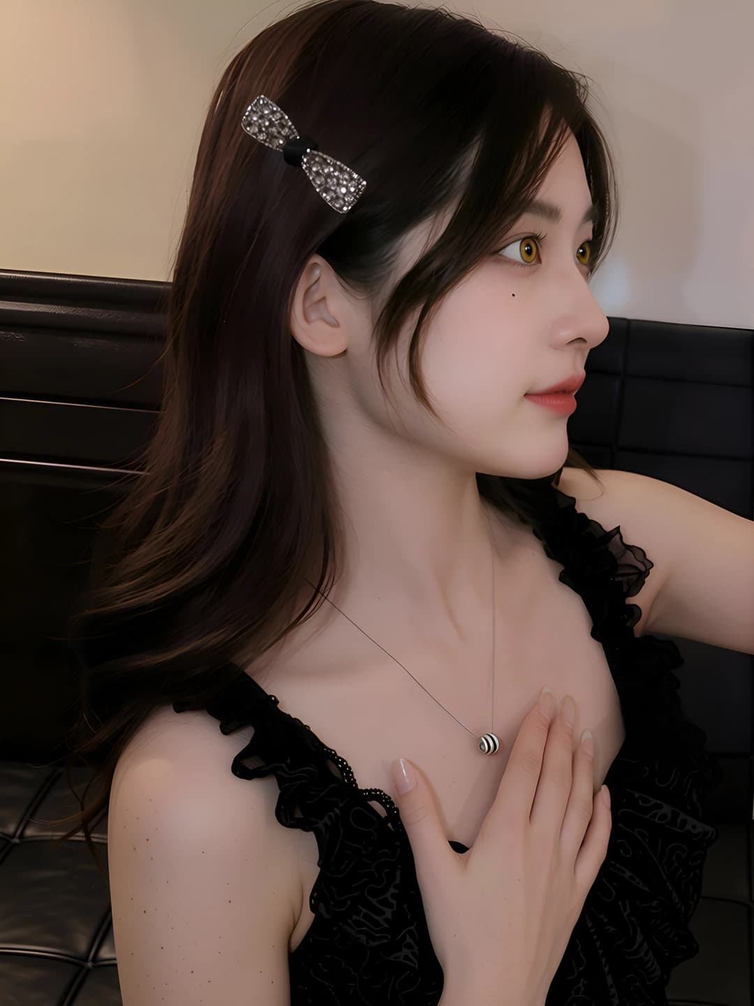 2# Grey bow clip