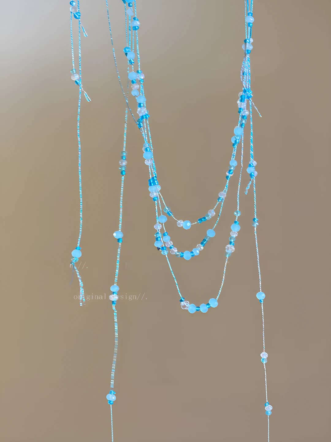 Blue tassel necklace