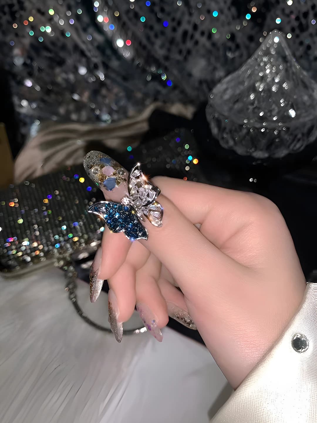 3D butterfly ring