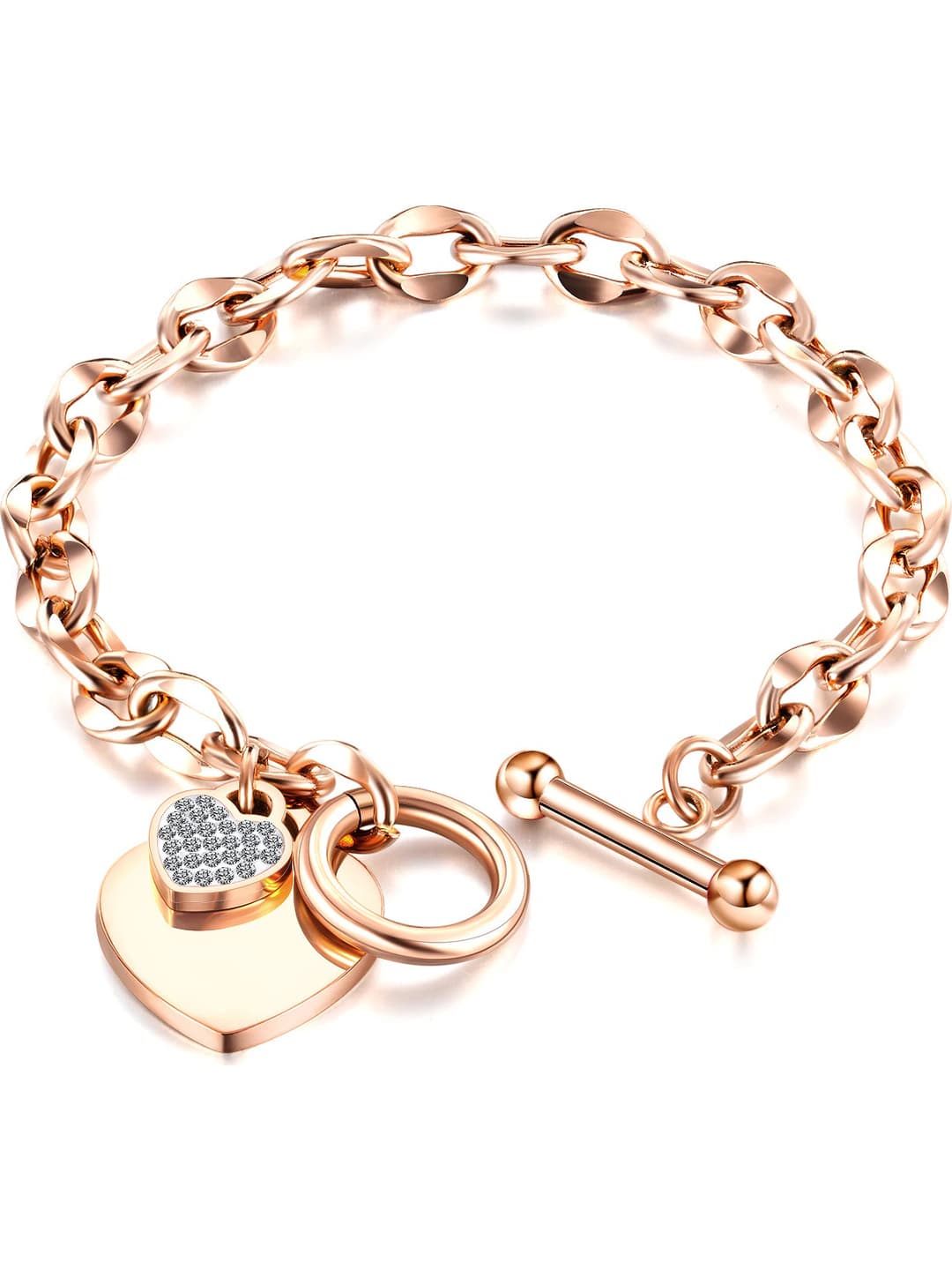 Pavé heart, rose gold
