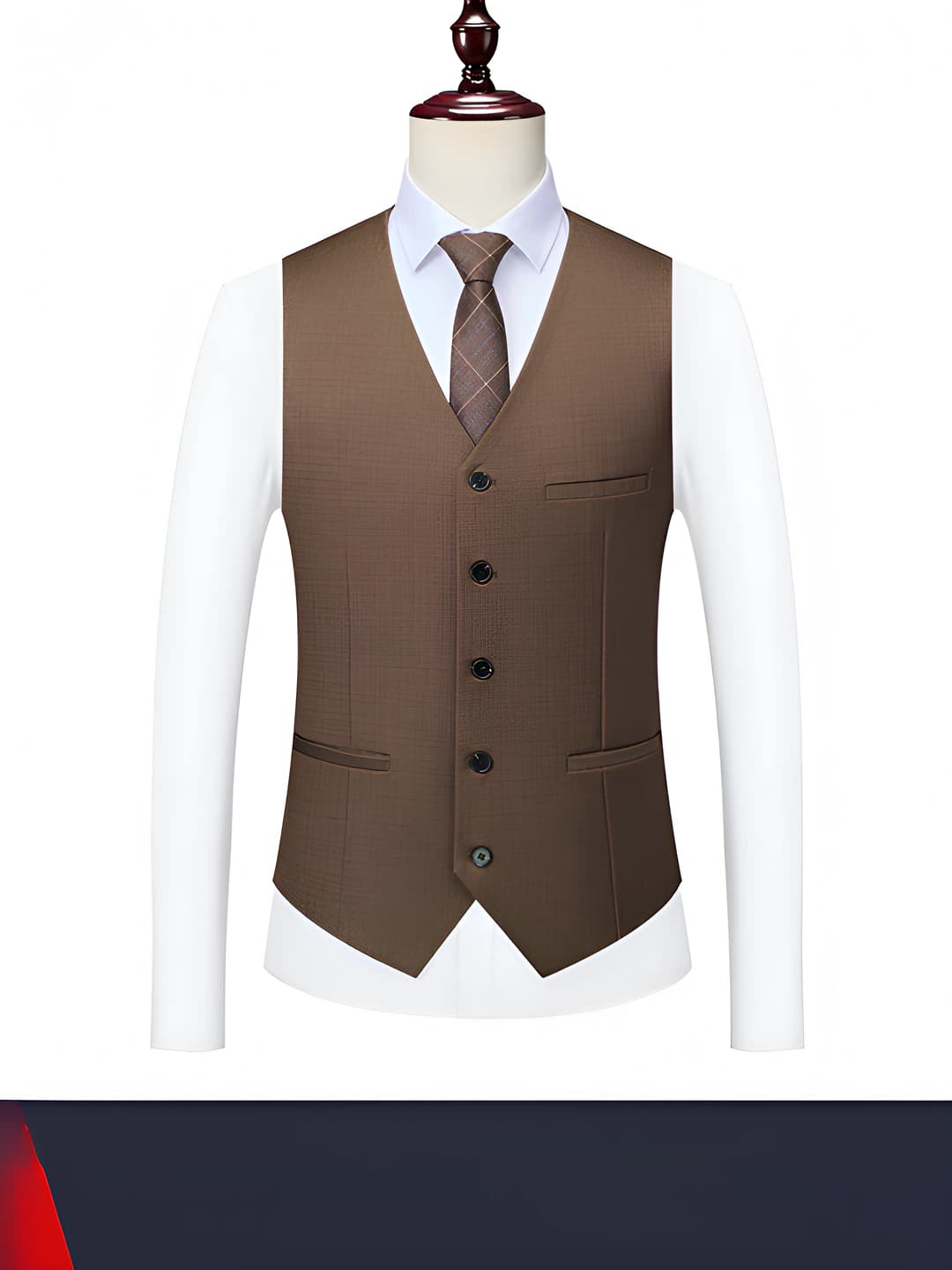 Men - Dark coffee vest