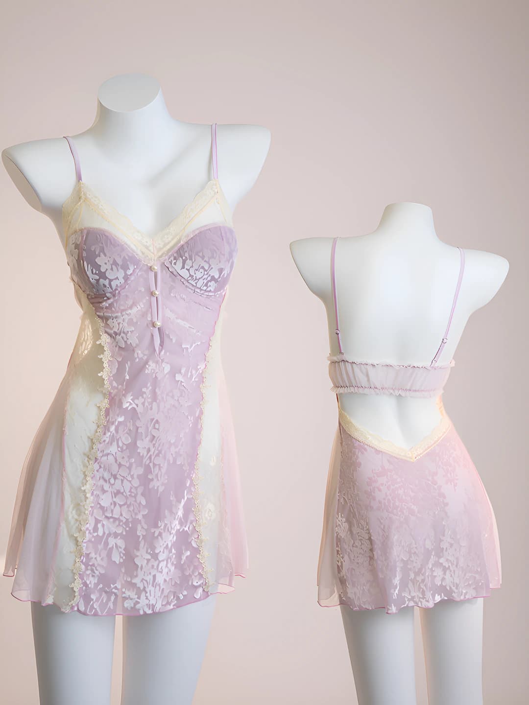 C5928 Cherry Blossom Purple (Pajama Dress)