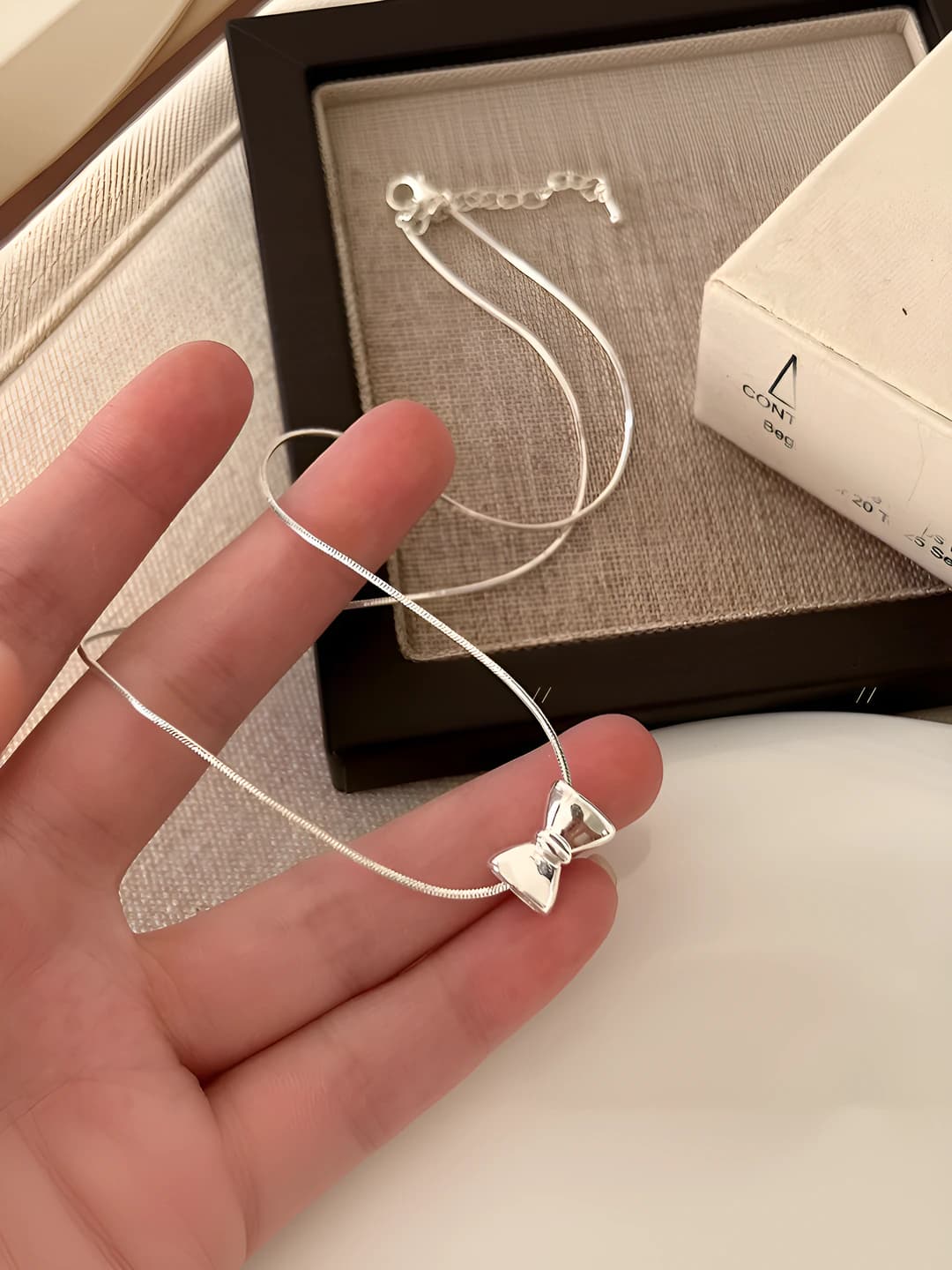 Silver butterfly necklace