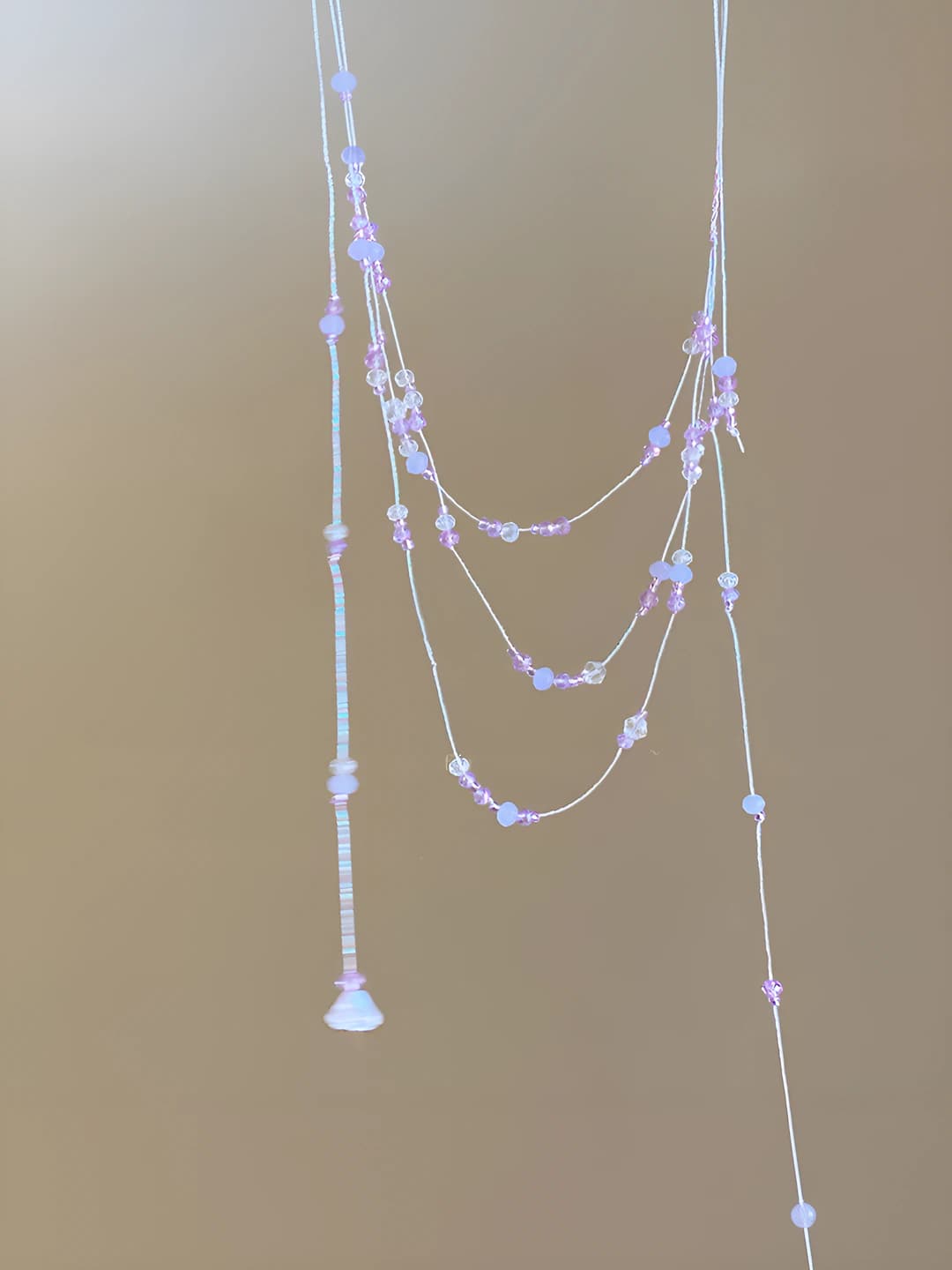 Purple tassel necklace