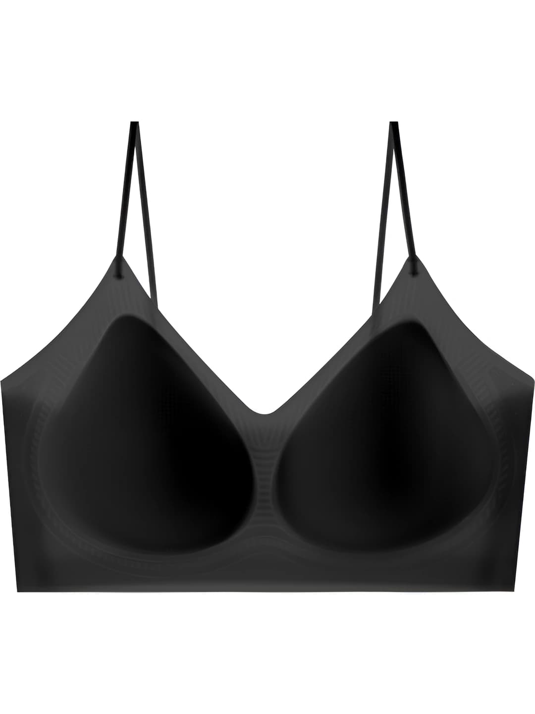 Black [Thin straps, invisible, no back clasp]