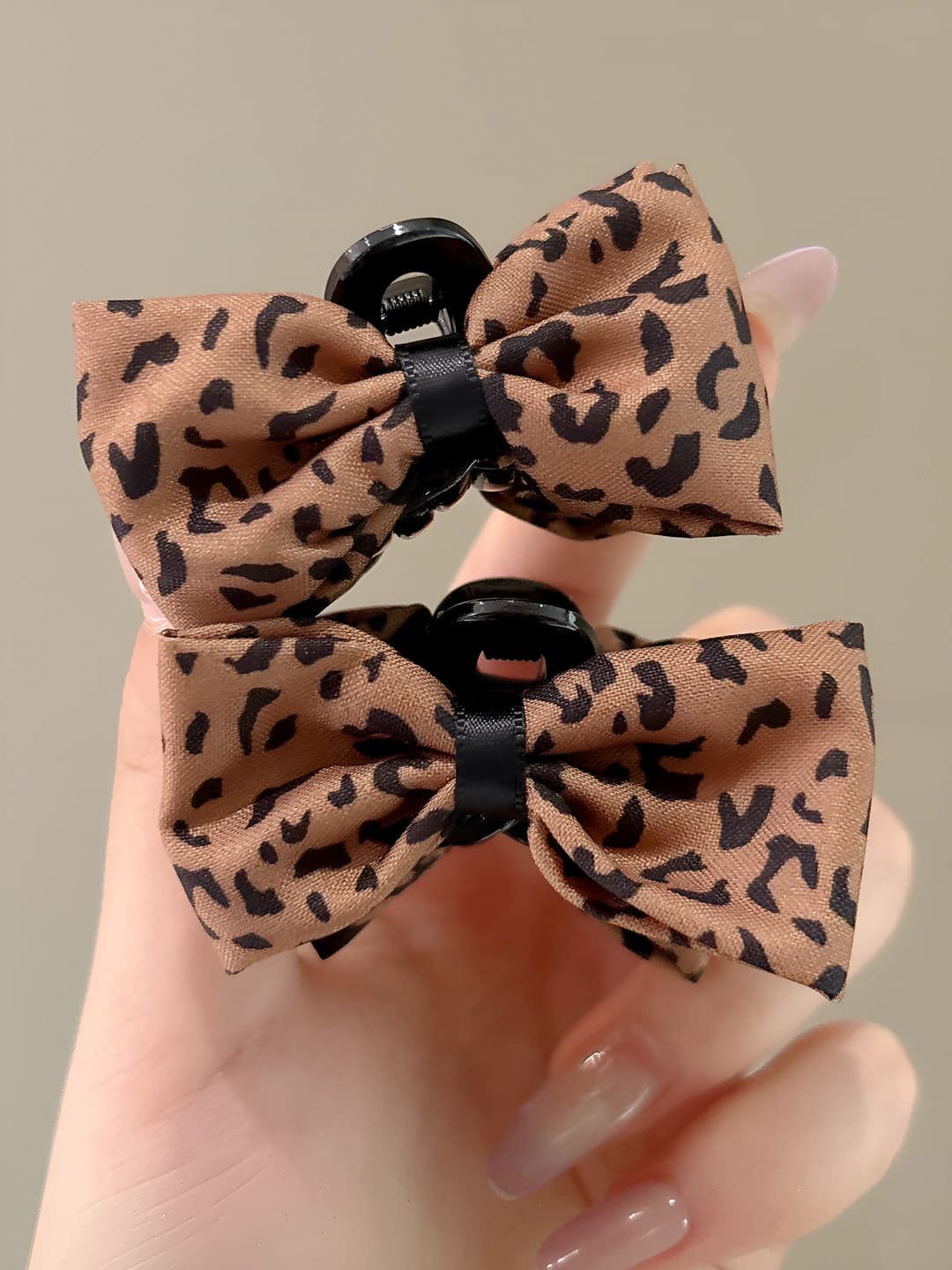 Leopard clips (4.5cm, 6cm)
