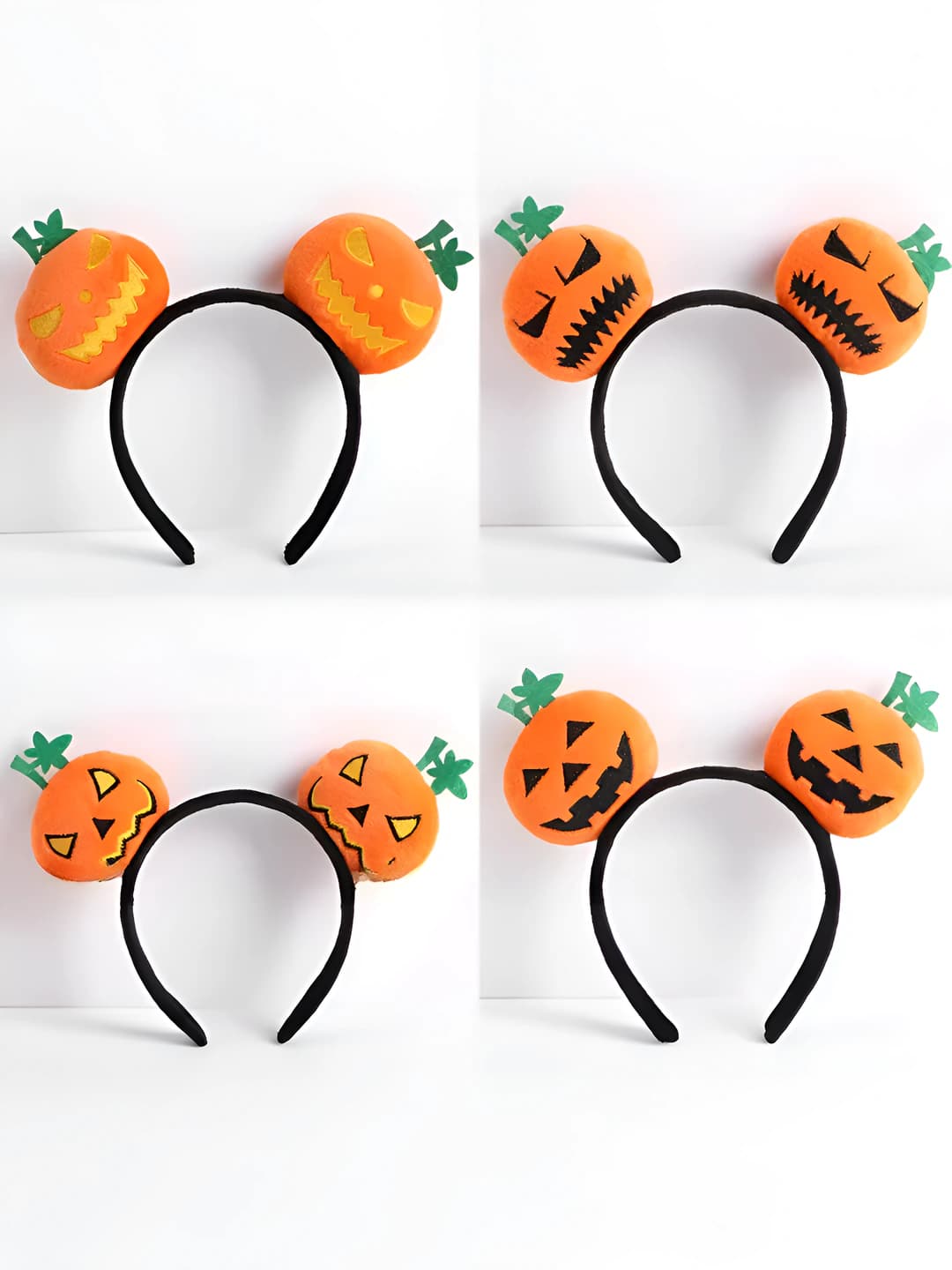 Women's Halloween pumpkin headband, retro style, handmade