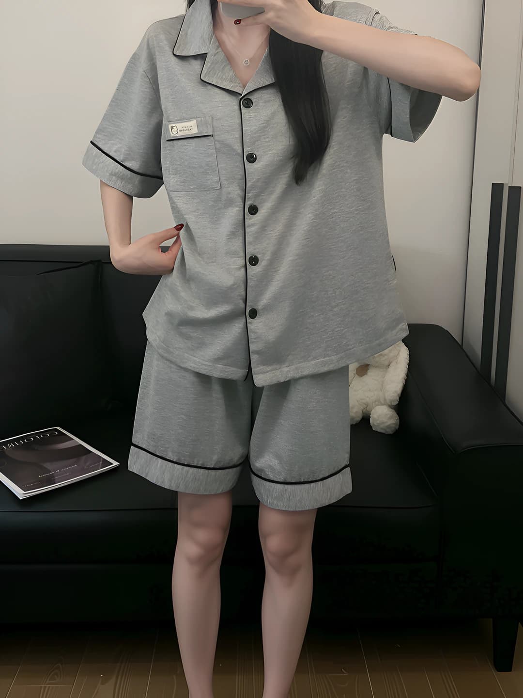 QianX short sleeve, light grey