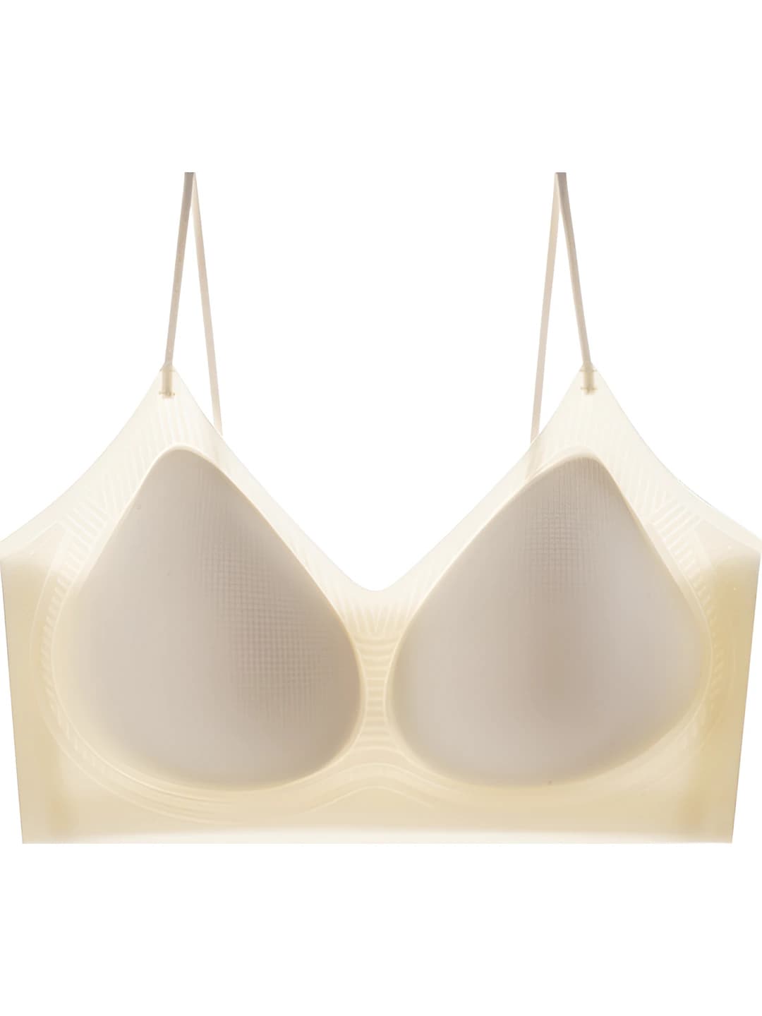 Milk white [Thin straps, invisible, no back clasp]