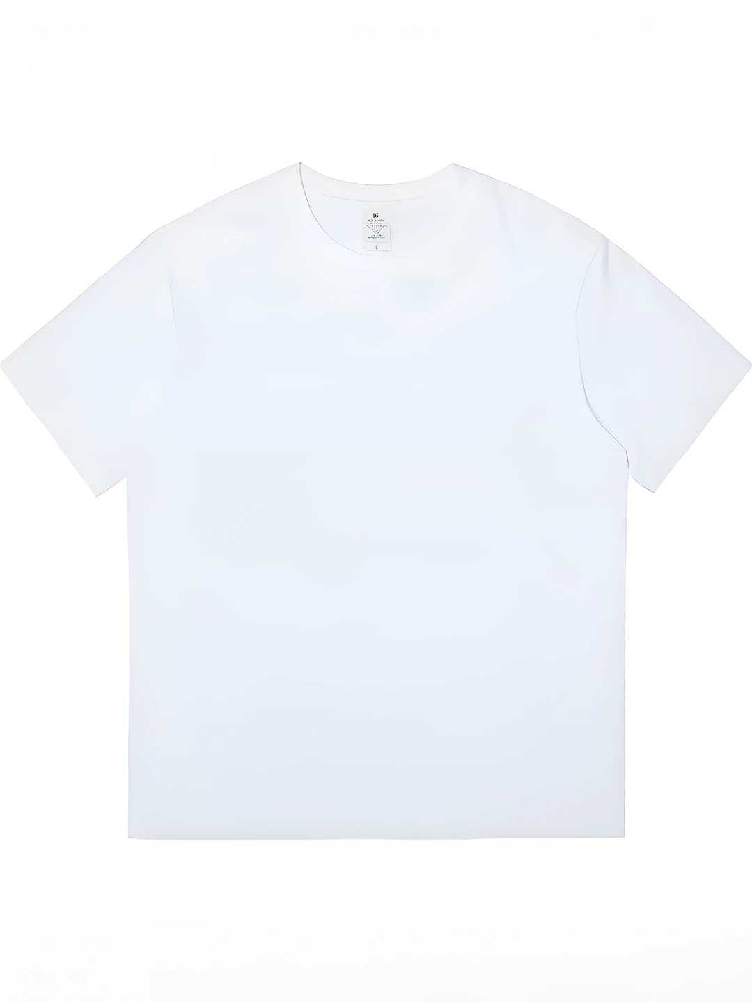 Women's 2026 summer pure cotton short sleeve t-shirt, loose fit, crew neck, solid colour, korean style