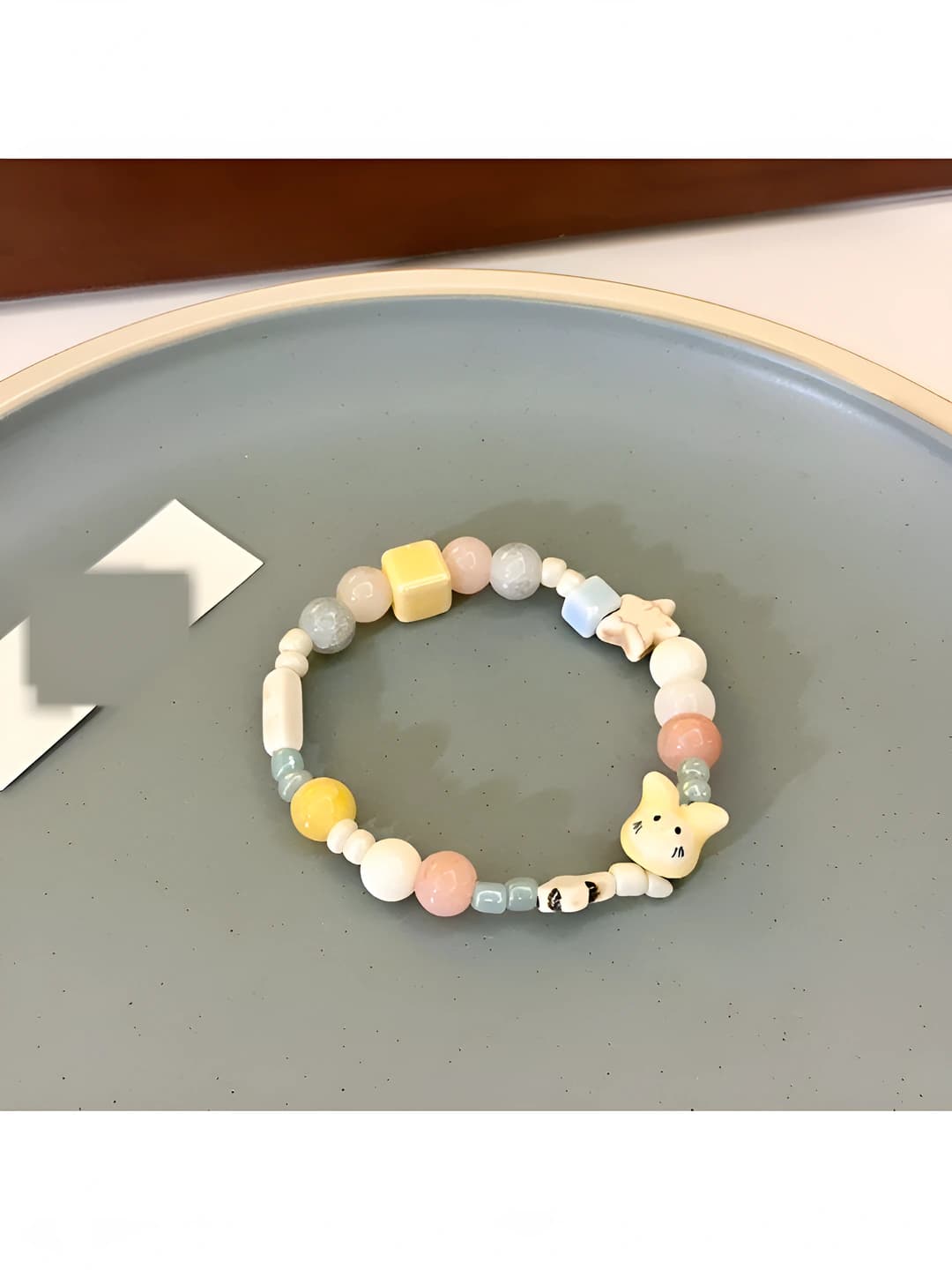 Yellow cat bracelet