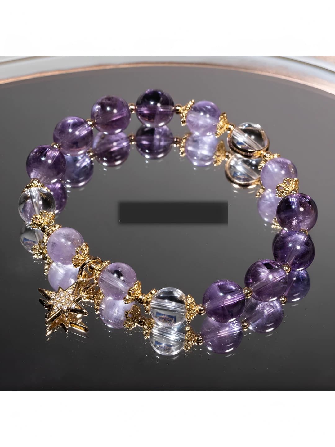 Amethyst star bracelet