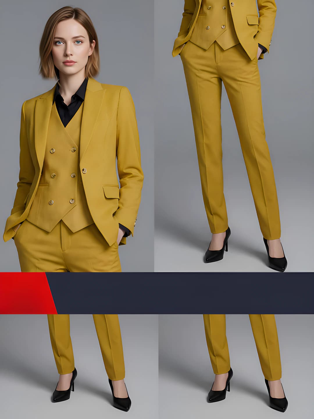 Women's Turmeric Suit with Trousers