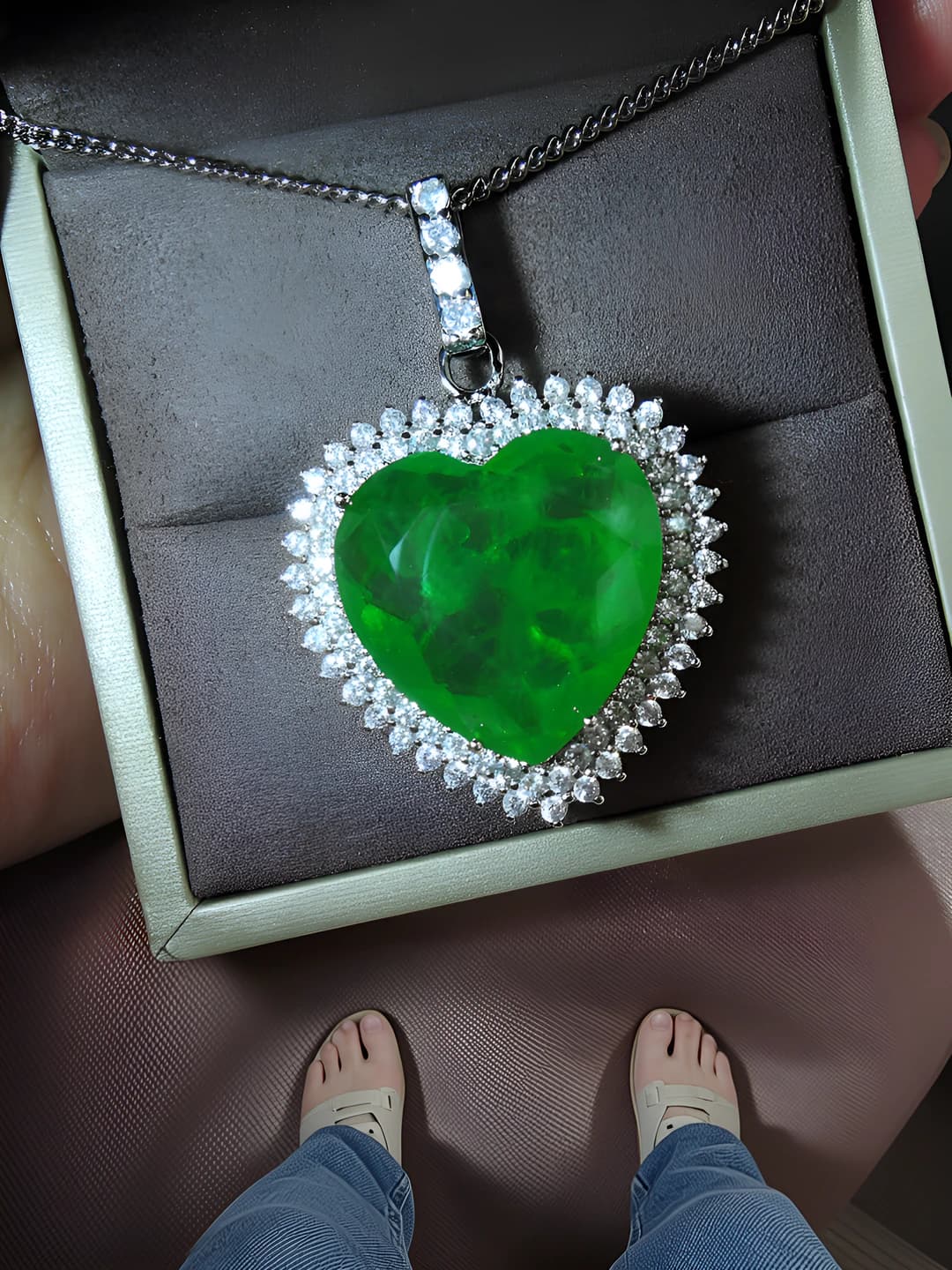 Silver Green Pendant