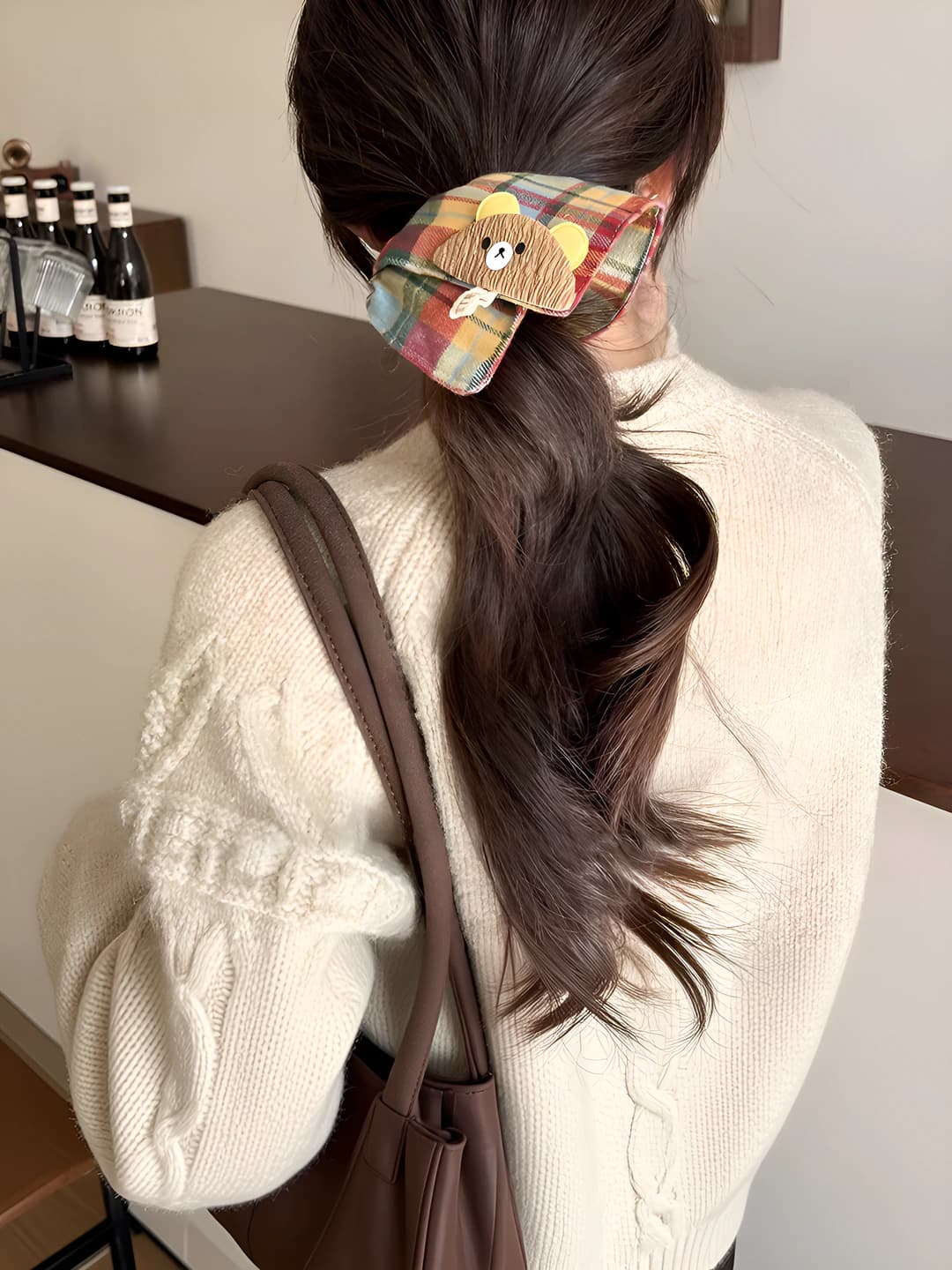 Striped bear scarf