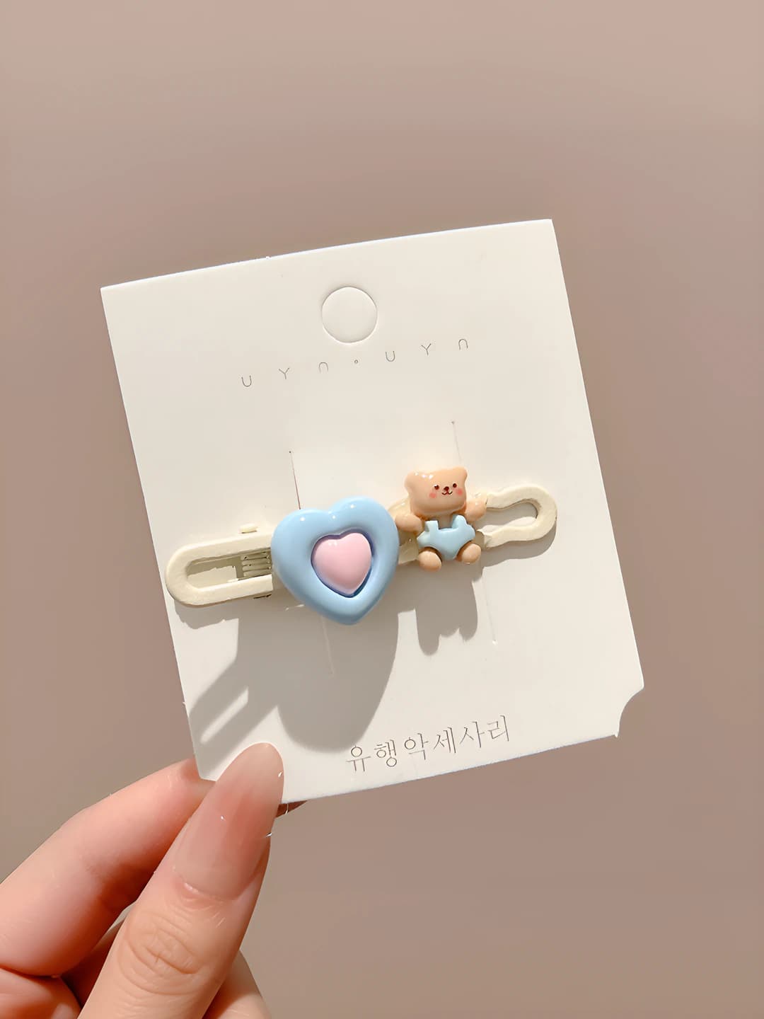 3# Мишка сердце зажим 6 см