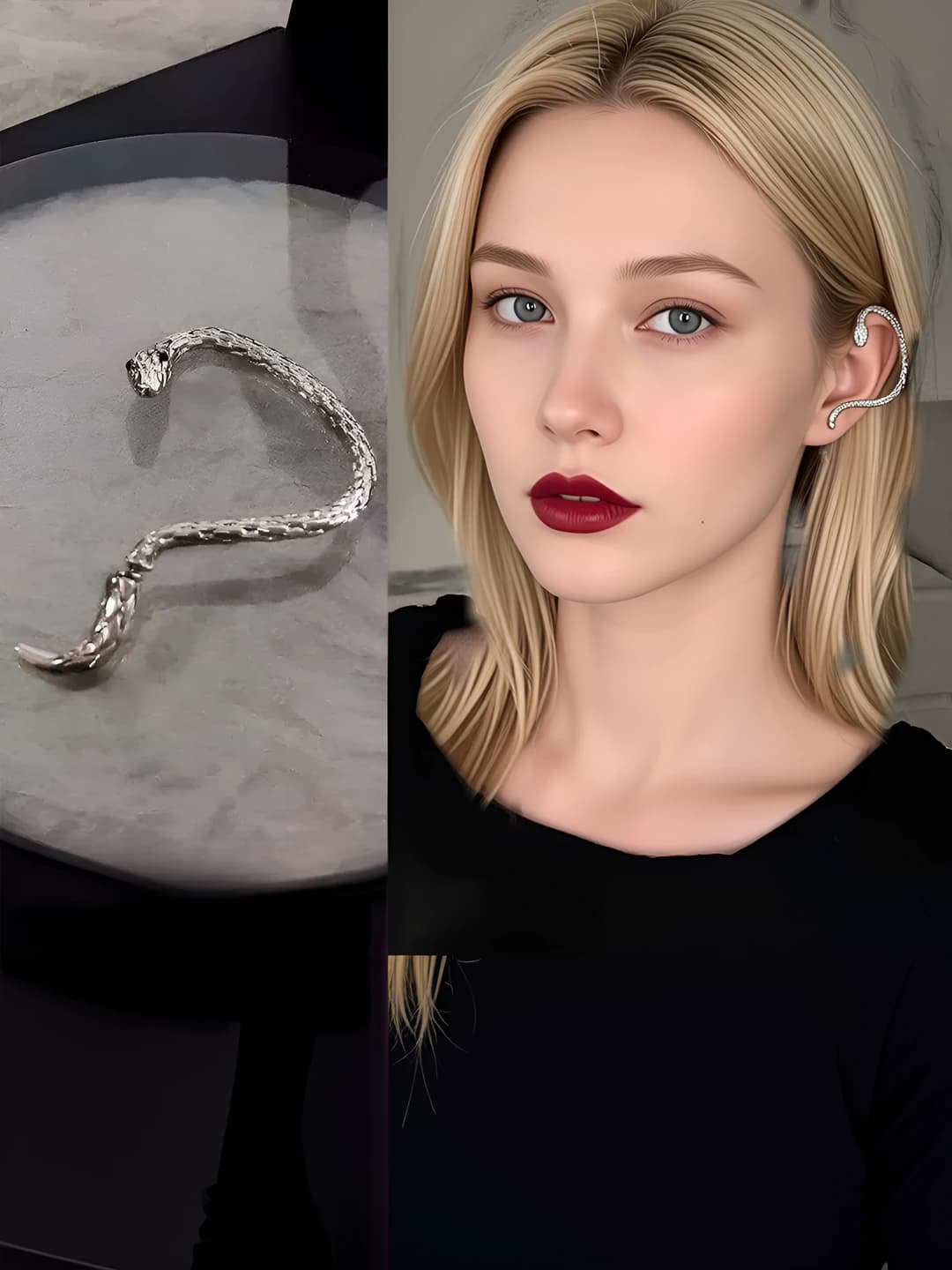 2# Snake wrap stud for right ear