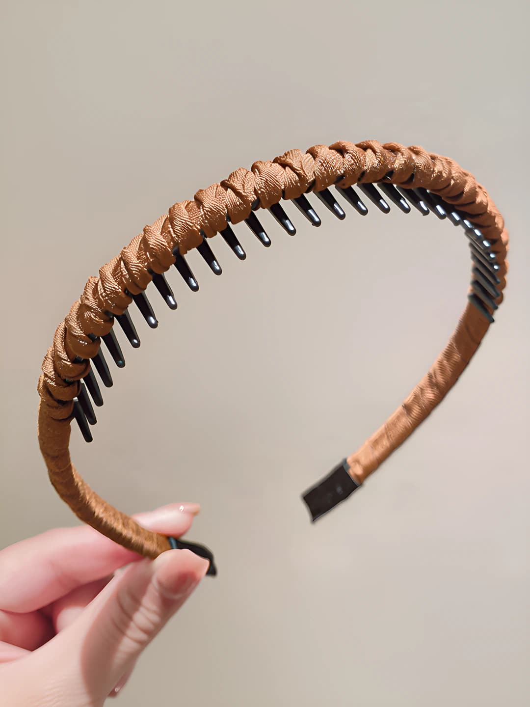 8# Dark coffee braided, 1 cm