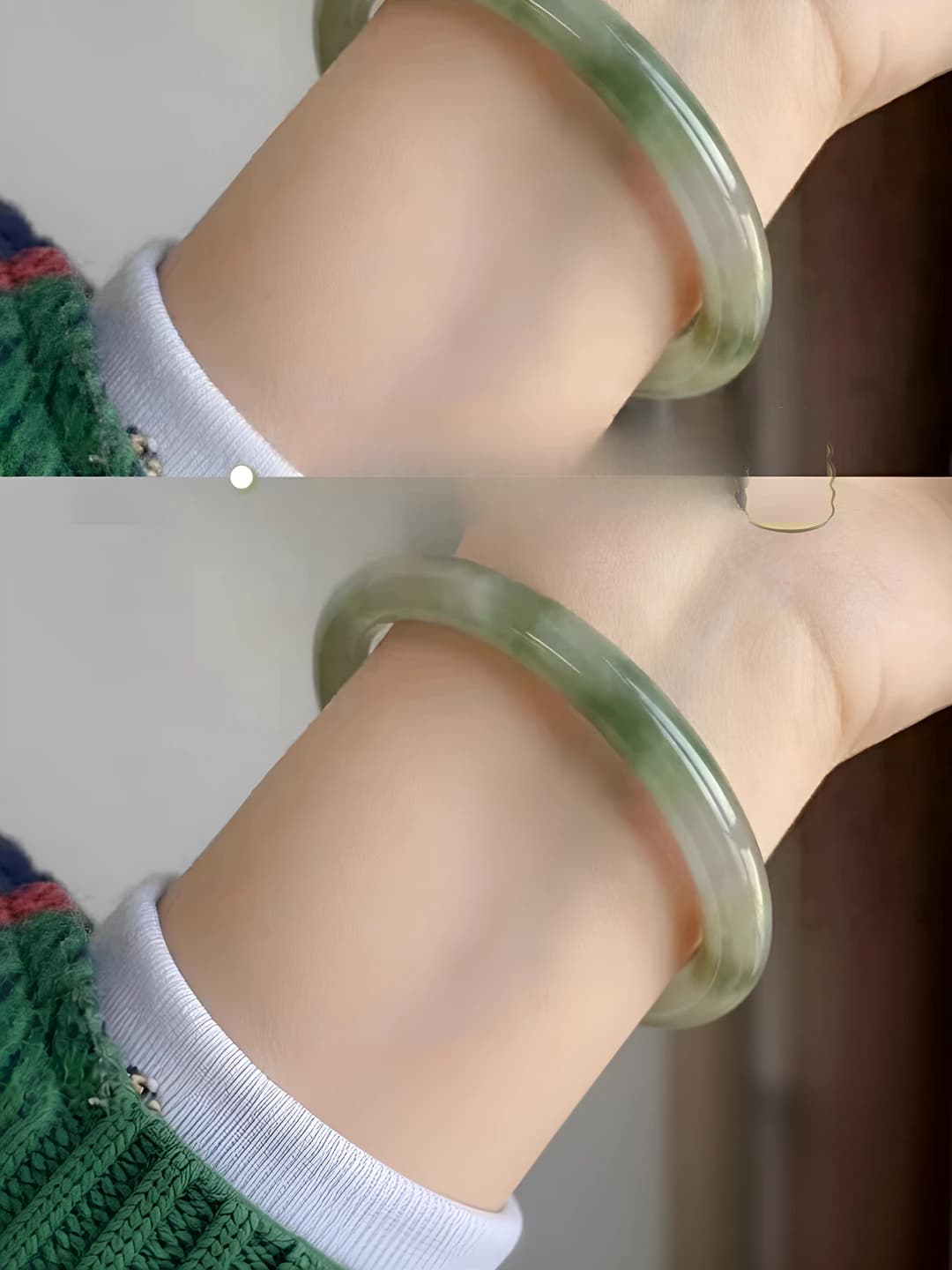 Chunky bangle, Green Tea, 62mm