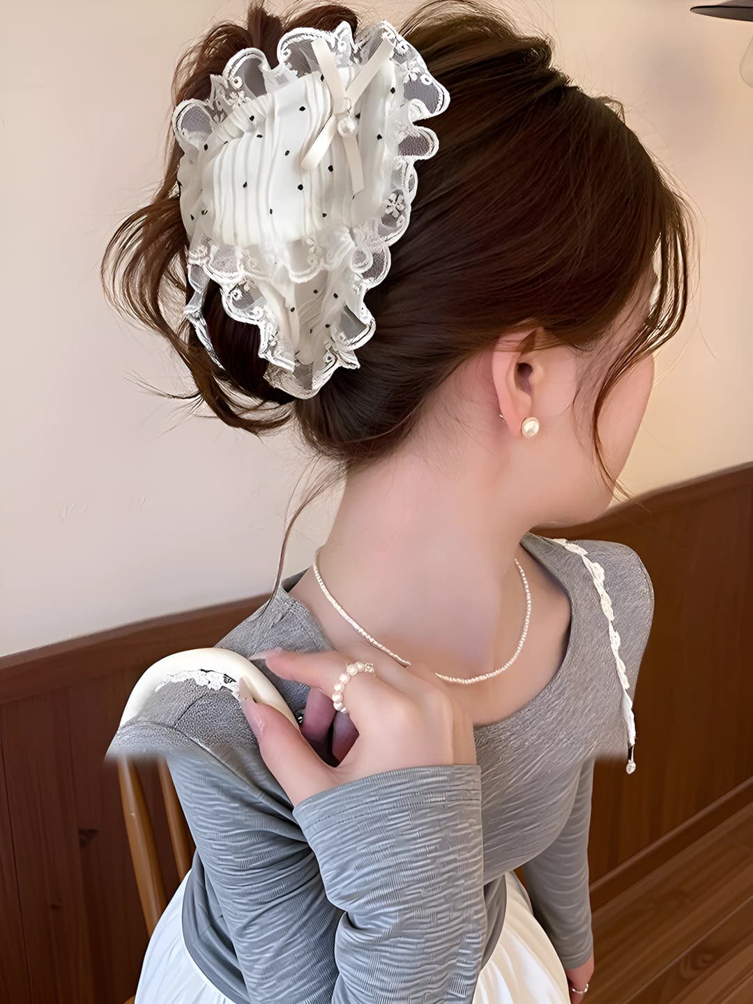 4# Tulle triangle clip ~13 cm