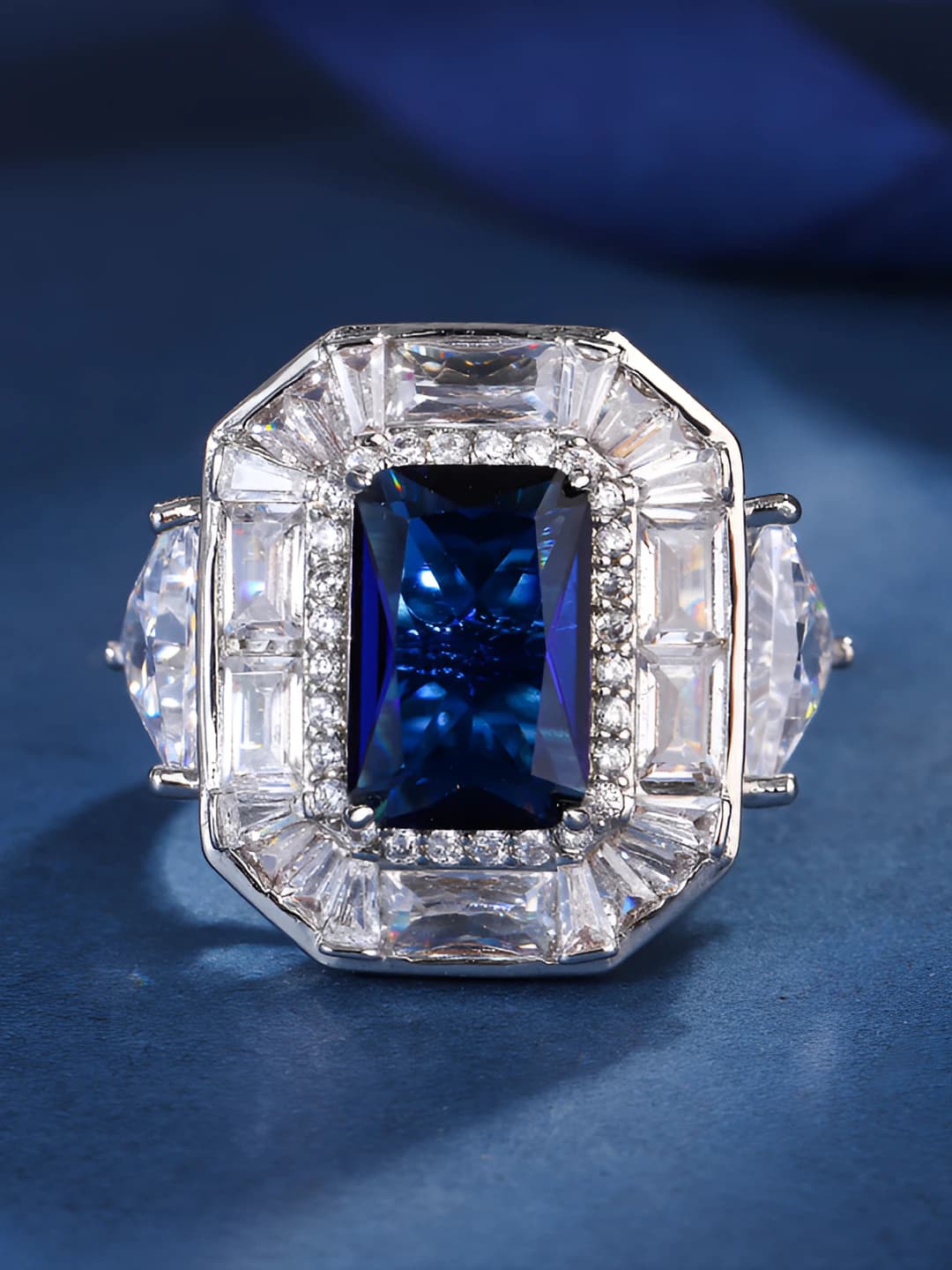 Blue glass ring