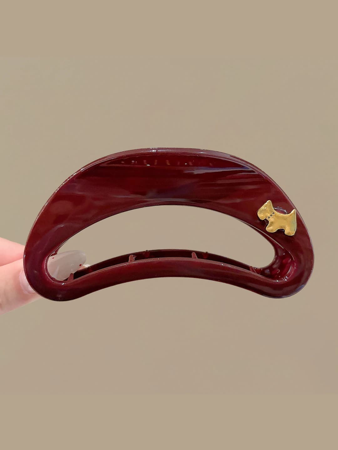 1 dog clip wine red 11cm