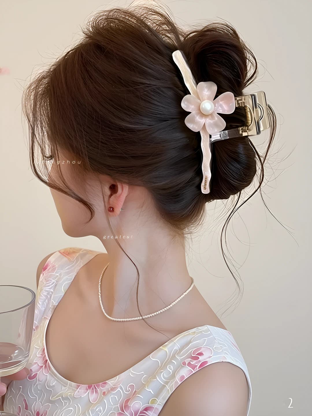 1# Розовые цветы, односторонний, 12.5 см