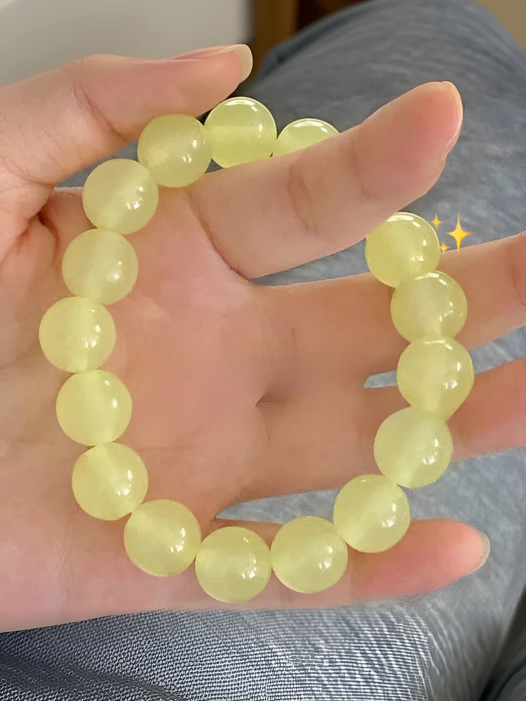 12MM прозрачный жёлтый стекло бусы