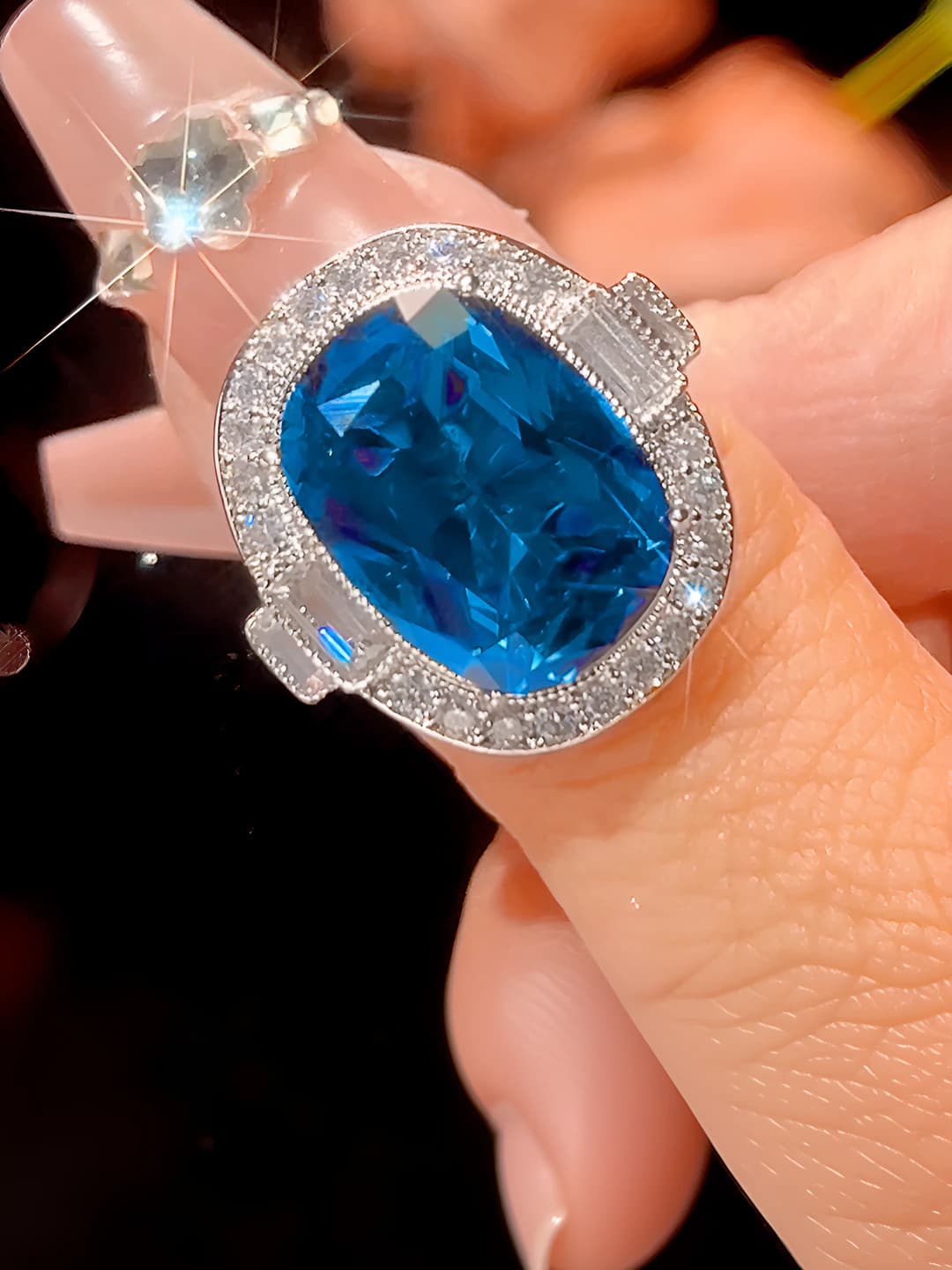 Blue Spinel 6 US Size Ring