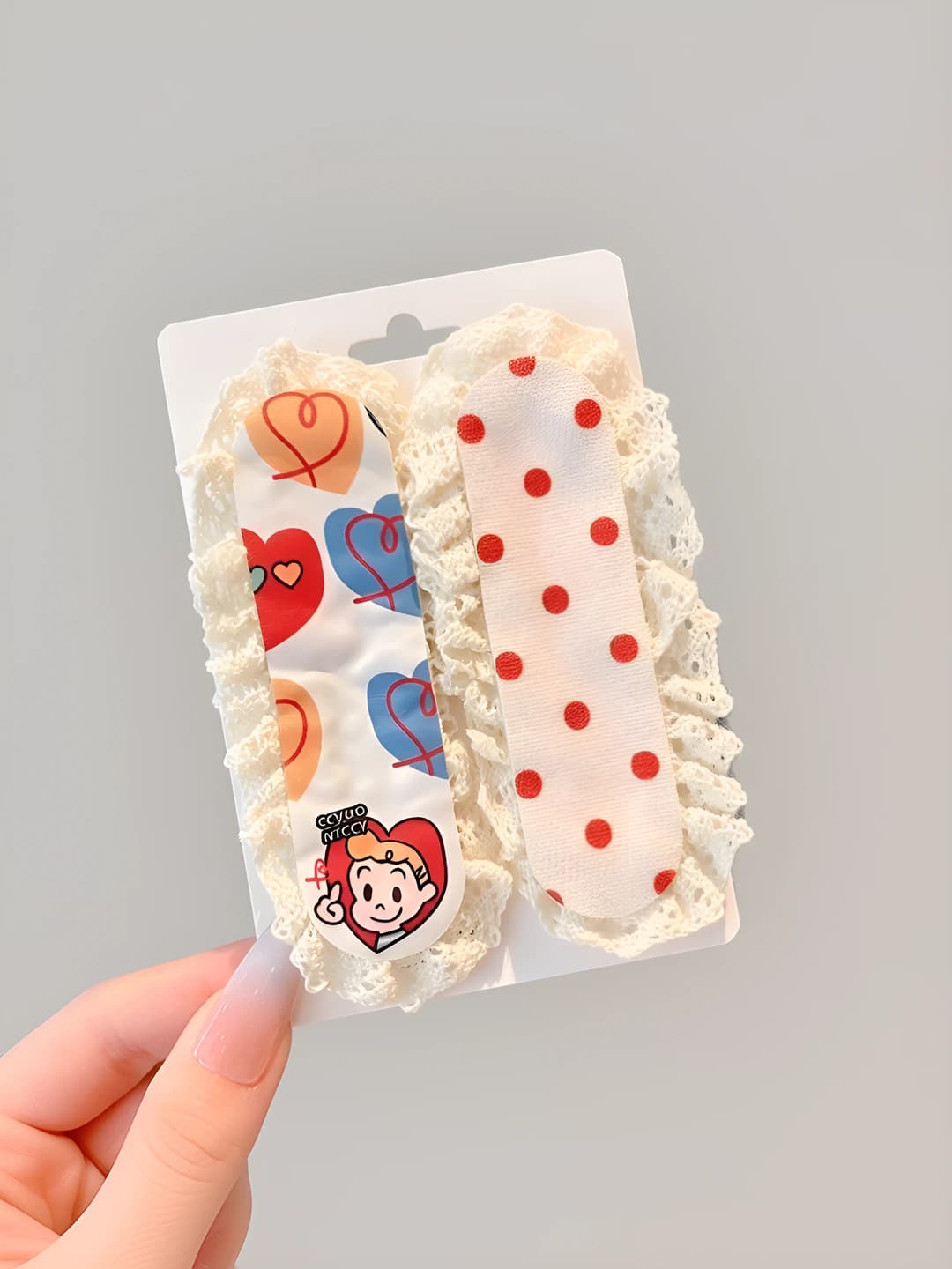 2# Red polka dot set (11*4.5 cm)