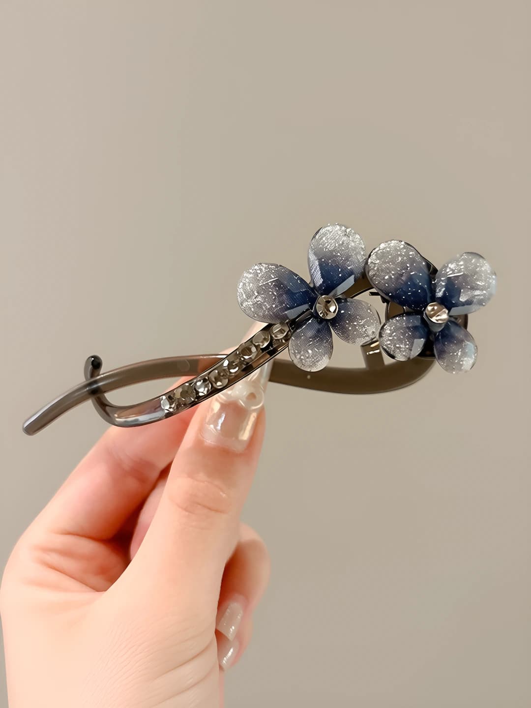 Blue, bow, ~11 cm