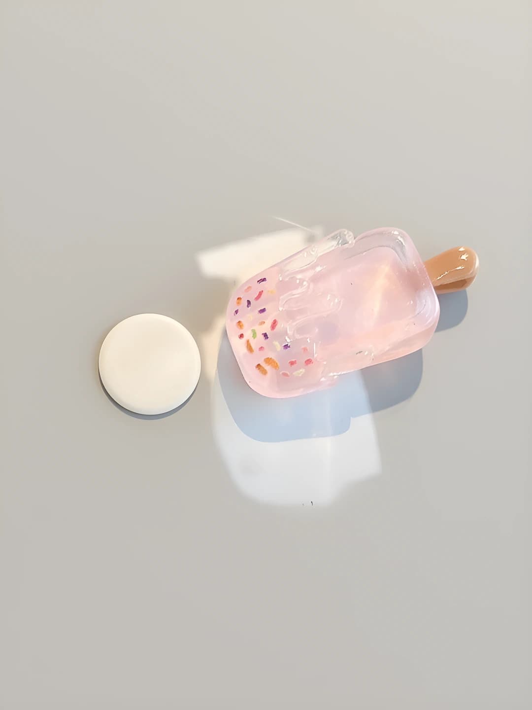 1# Ice cream, pink, 3cm