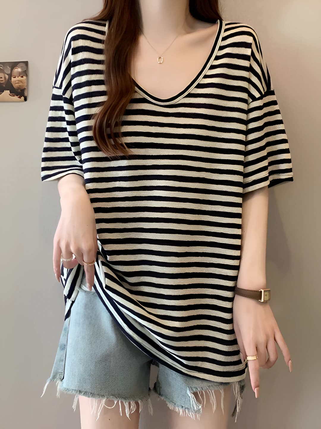 Apricot & black striped