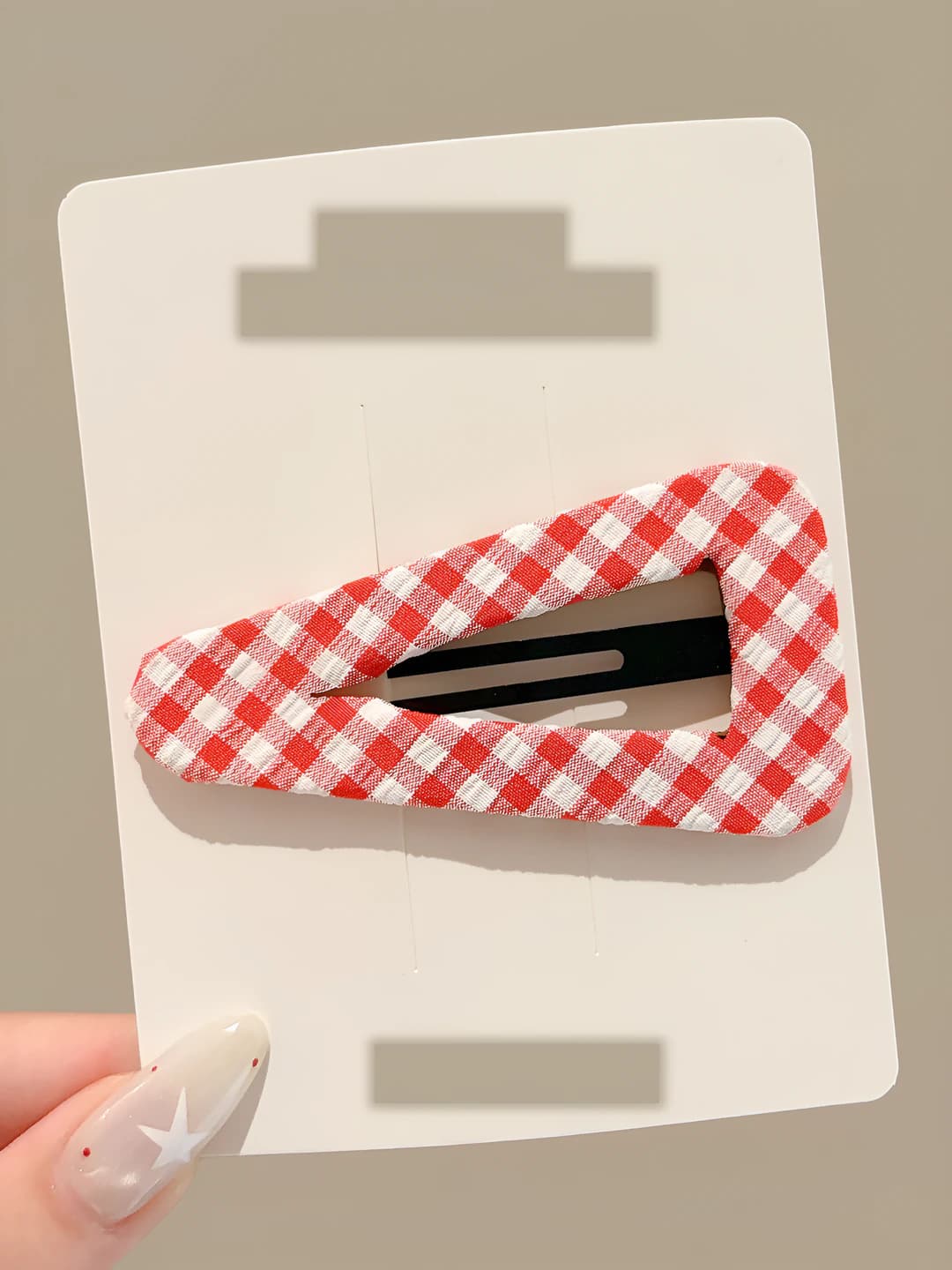 1# Red plaid ~8 cm