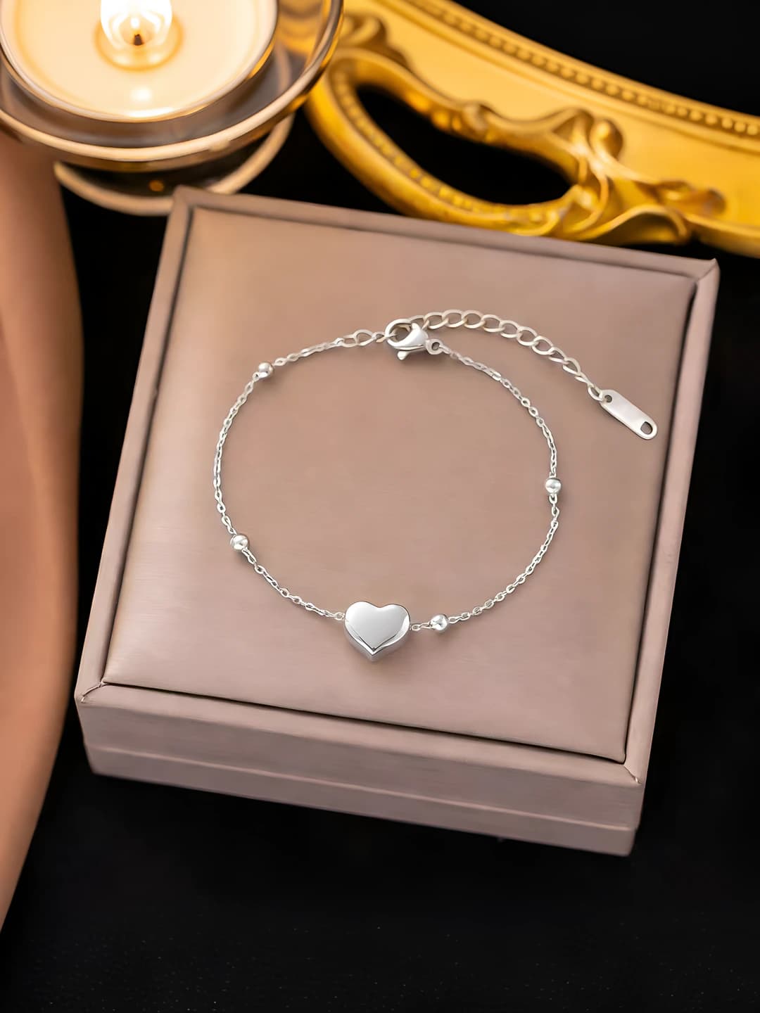 SLE11 Heart chain, steel