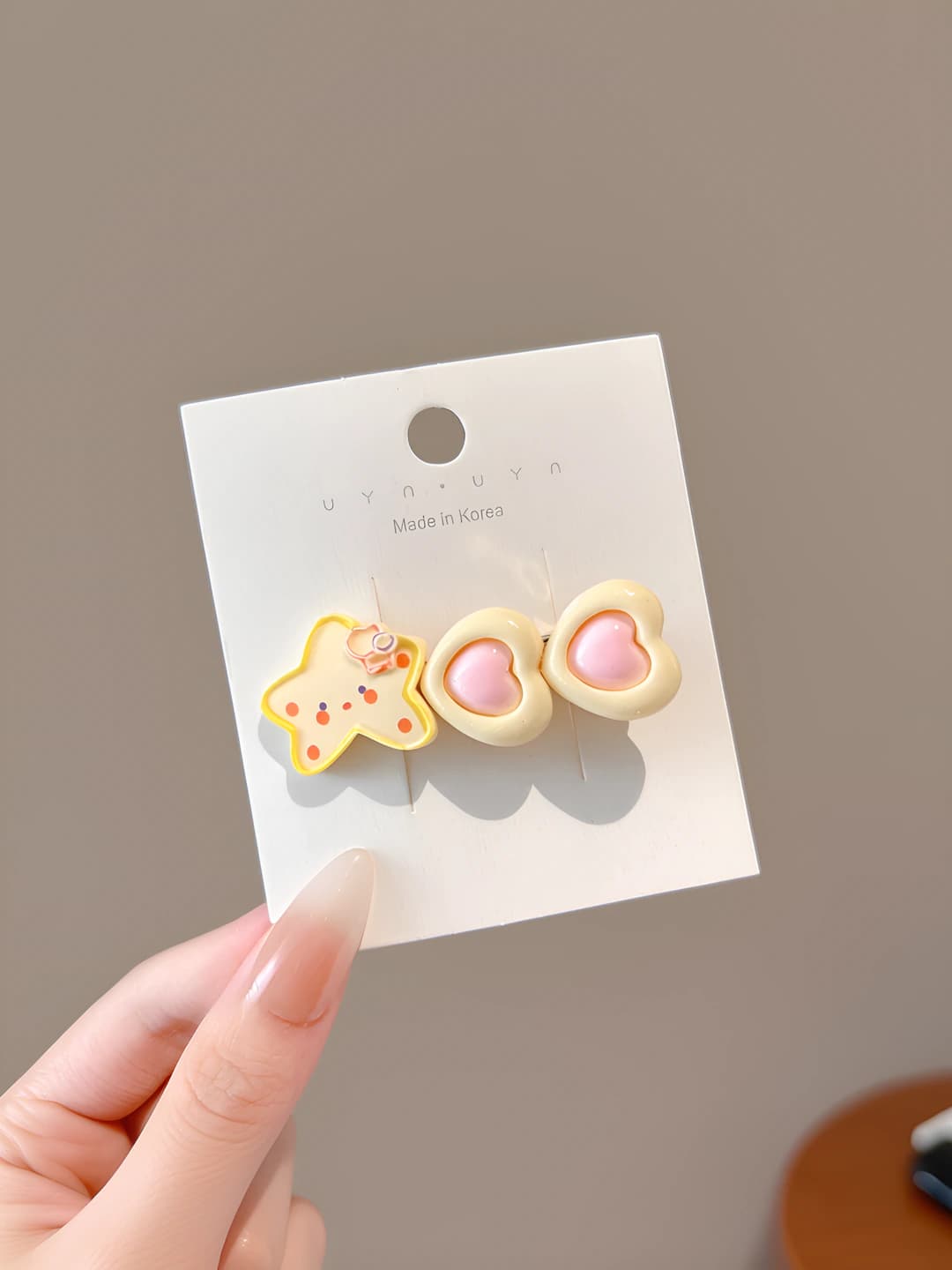 Double heart hair clip