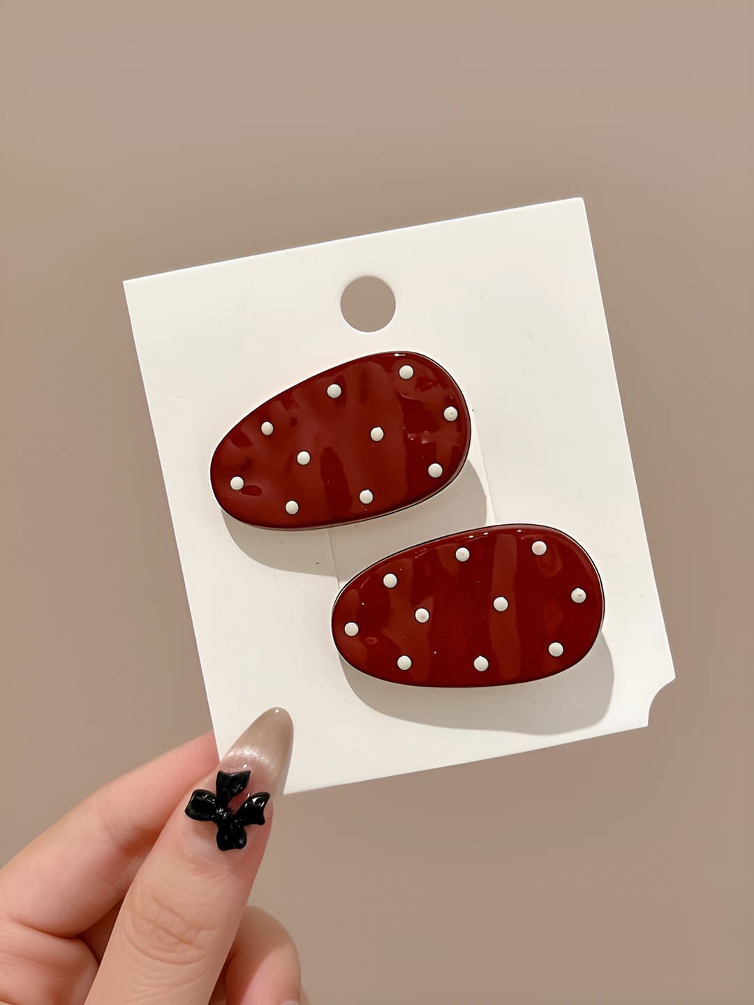 Bright red, 2 pcs, 4 cm