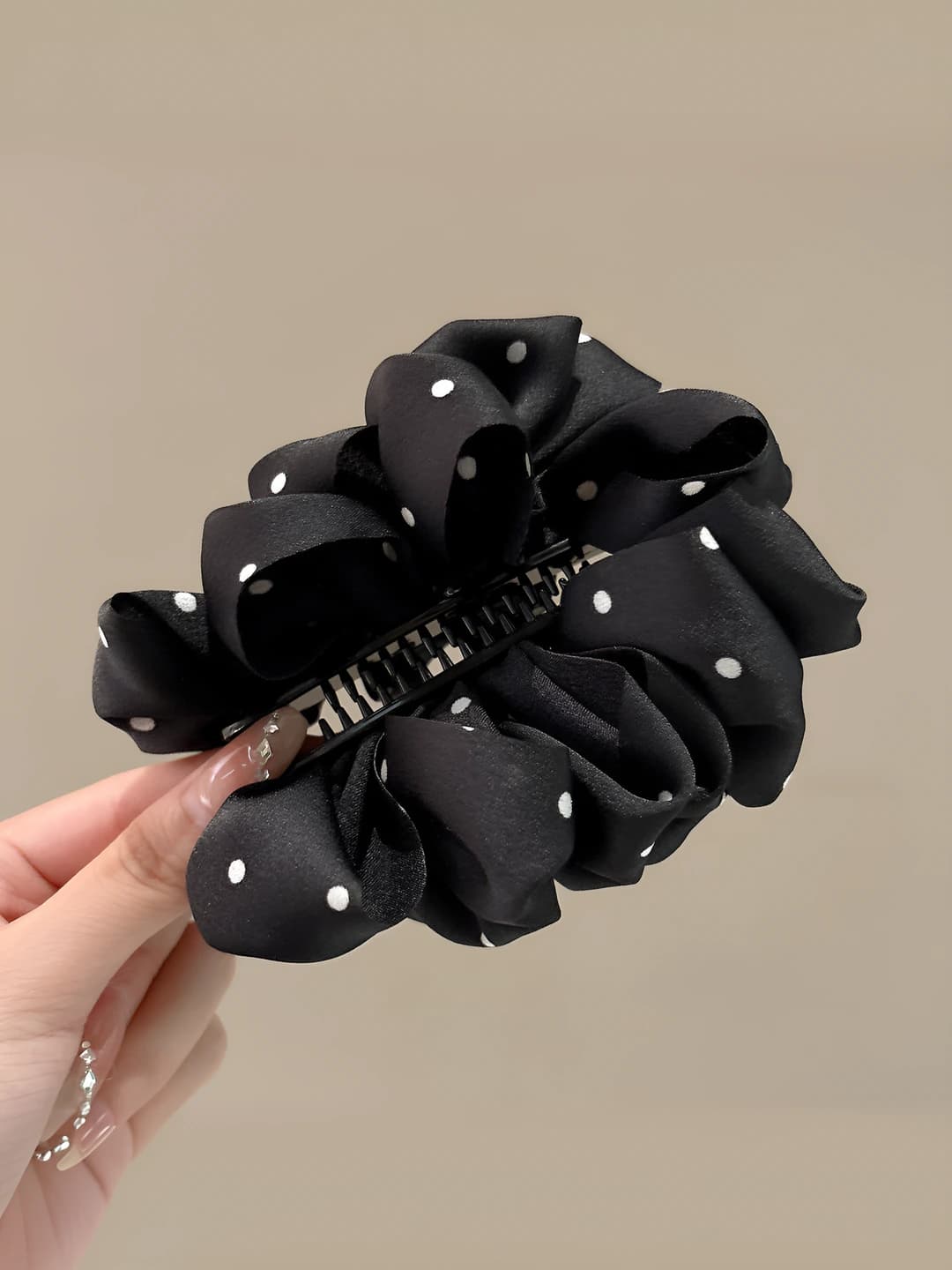 1# Black, polka dot, 12 cm