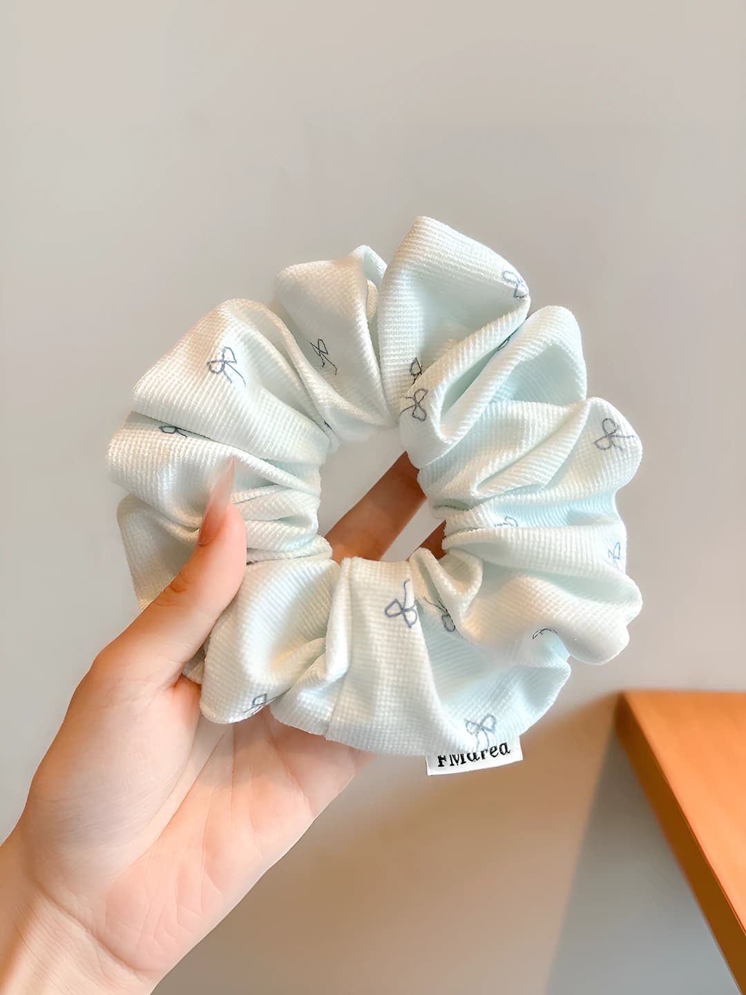 Corduroy bow large scrunchie