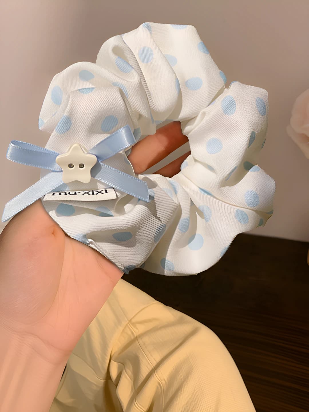 6# Polka dot hair tie - 11 cm