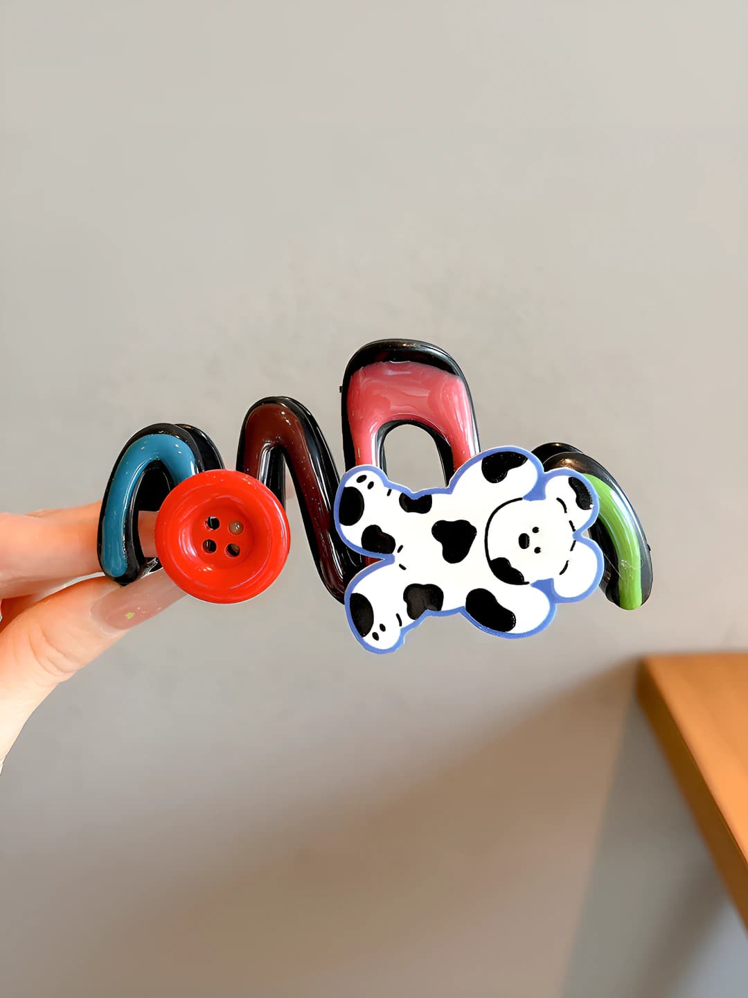 1# Button puppy claw clip 10.5 cm