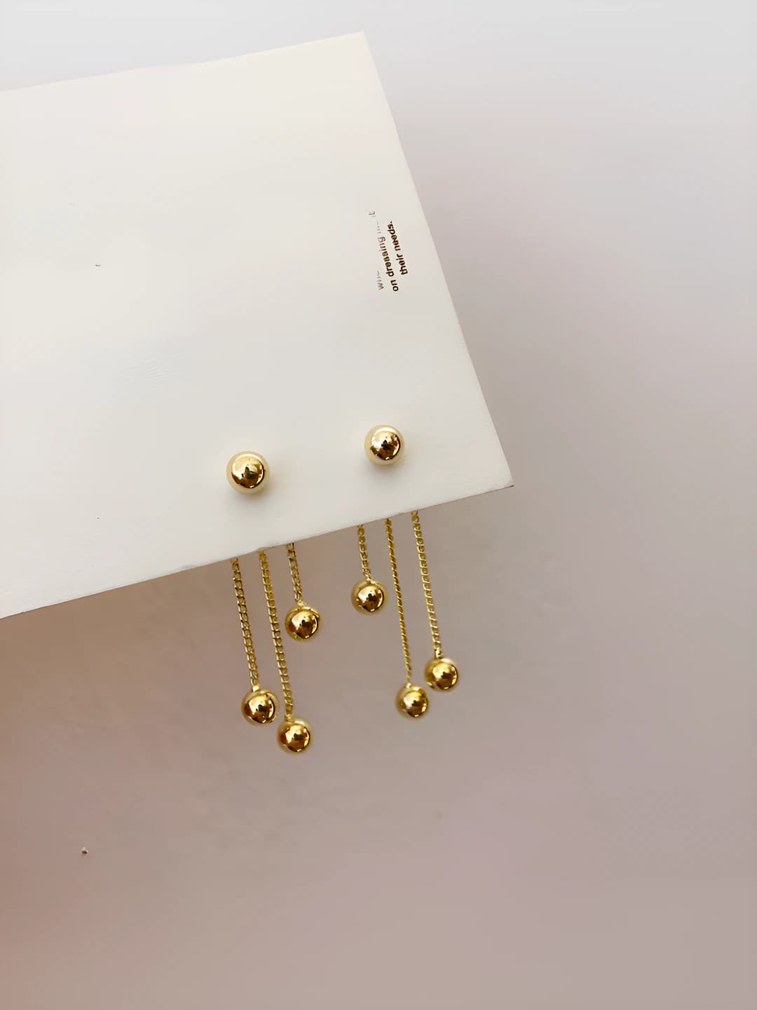 Gold ball tassels