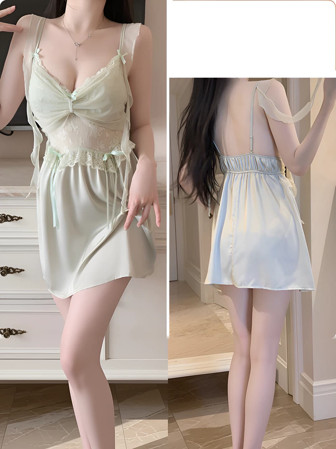 5977 Apple Green (Pajama Dress)