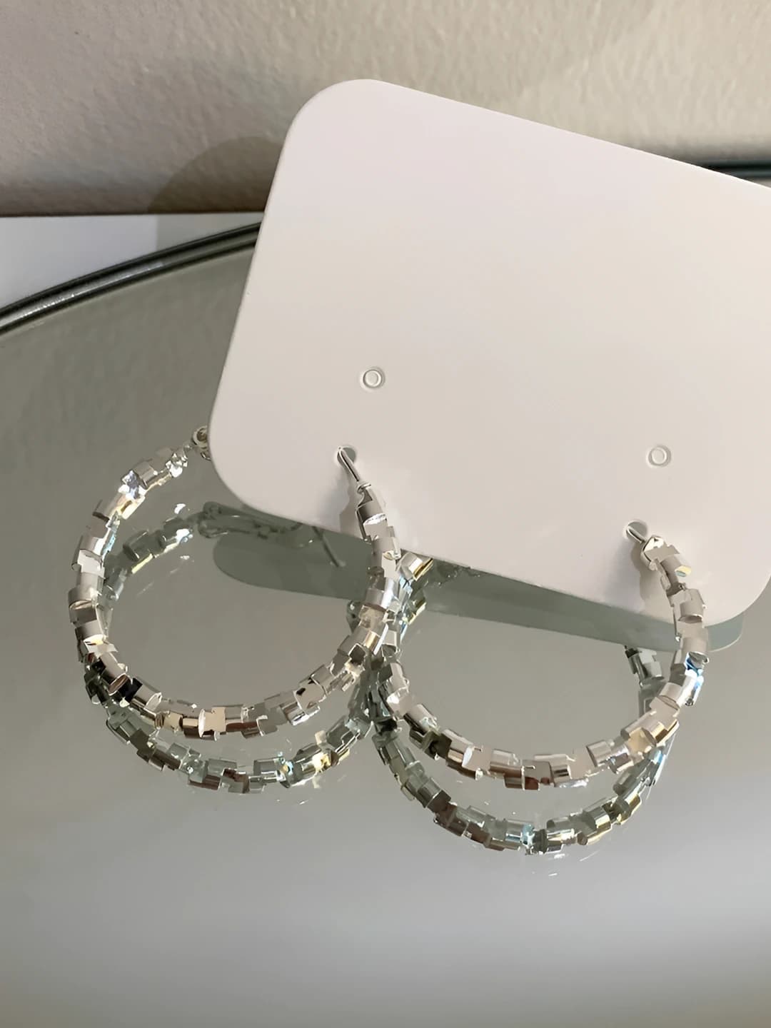 Silver small silver earrings A-950