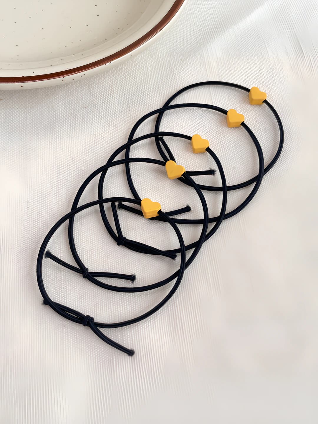 6# Yellow heart, 5 pcs