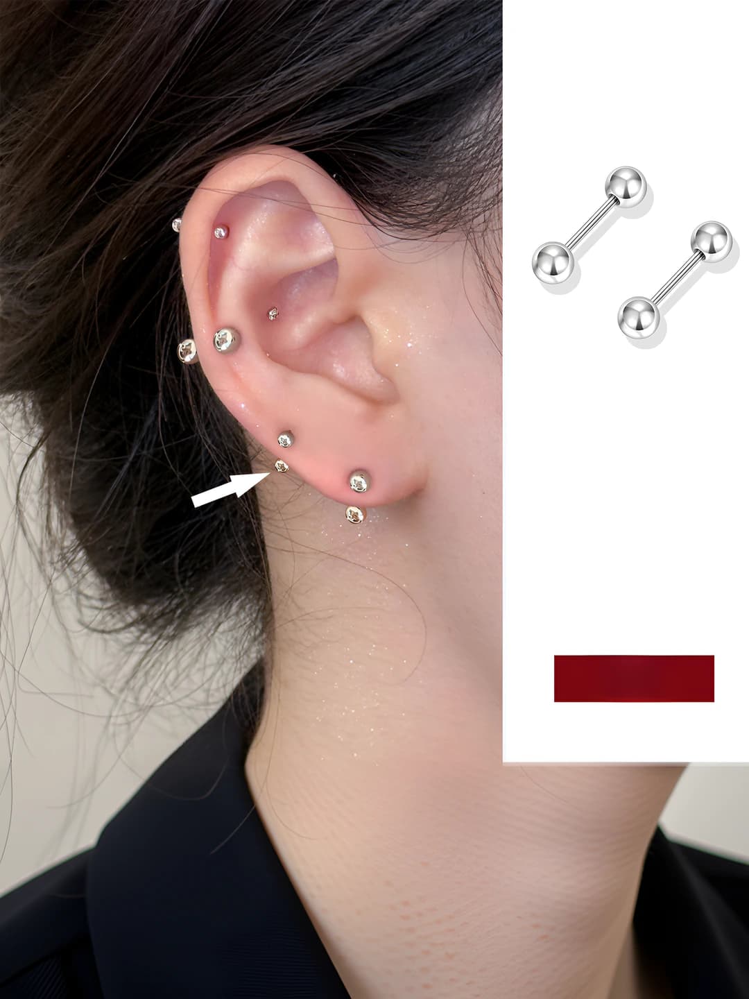 6# 3mm doira quloqcha 1 juft